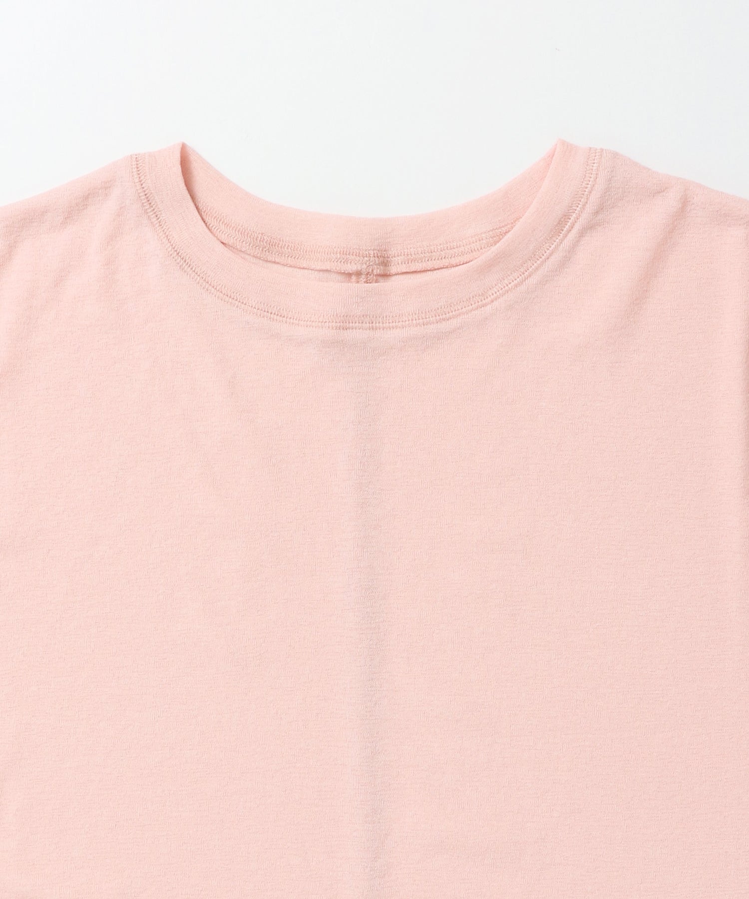 SHEER WAFFLE CREW NECK TOPS