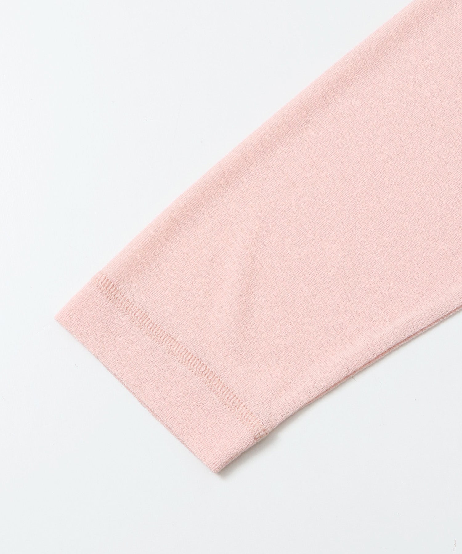 SHEER WAFFLE CREW NECK TOPS