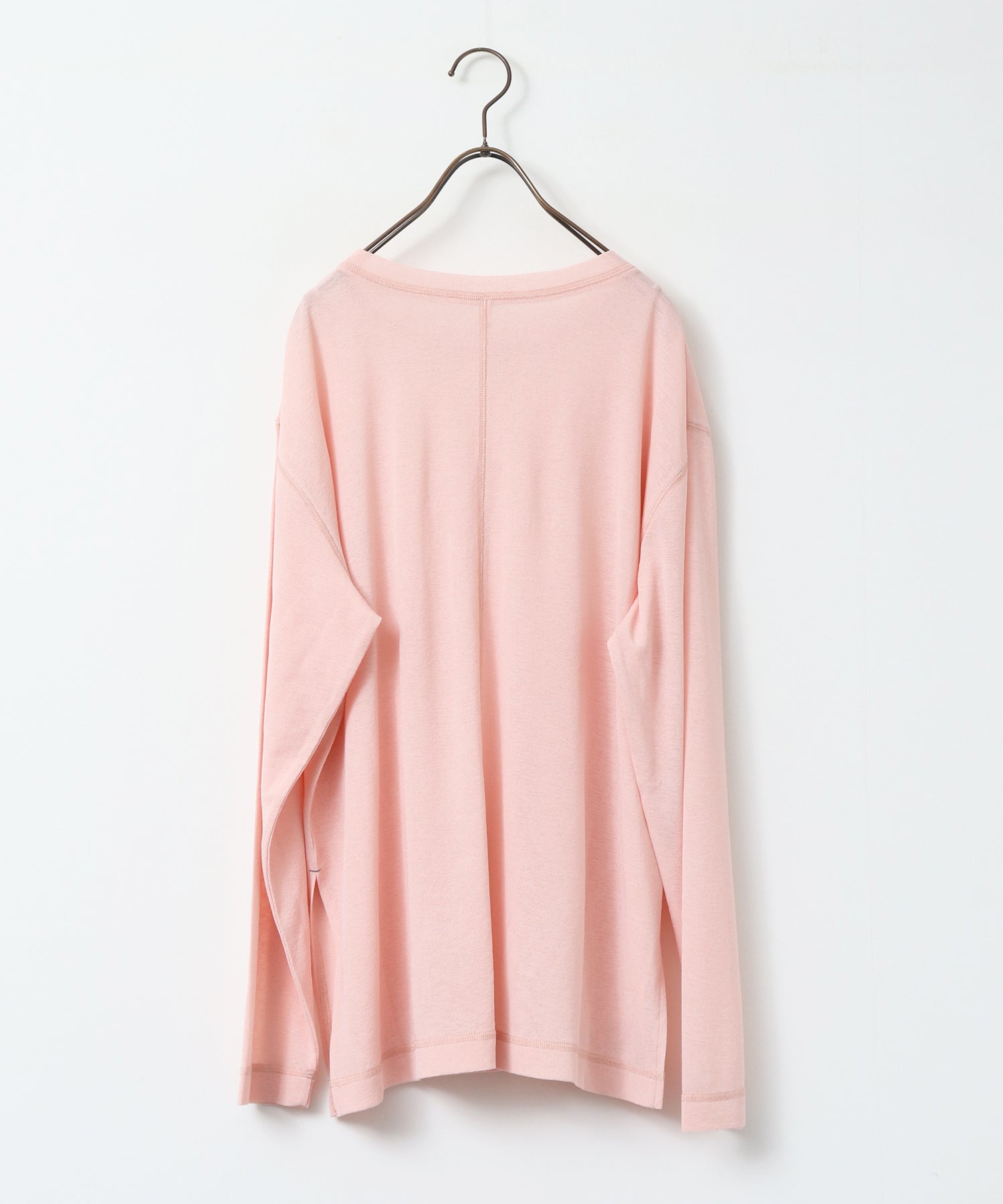 SHEER WAFFLE CREW NECK TOPS