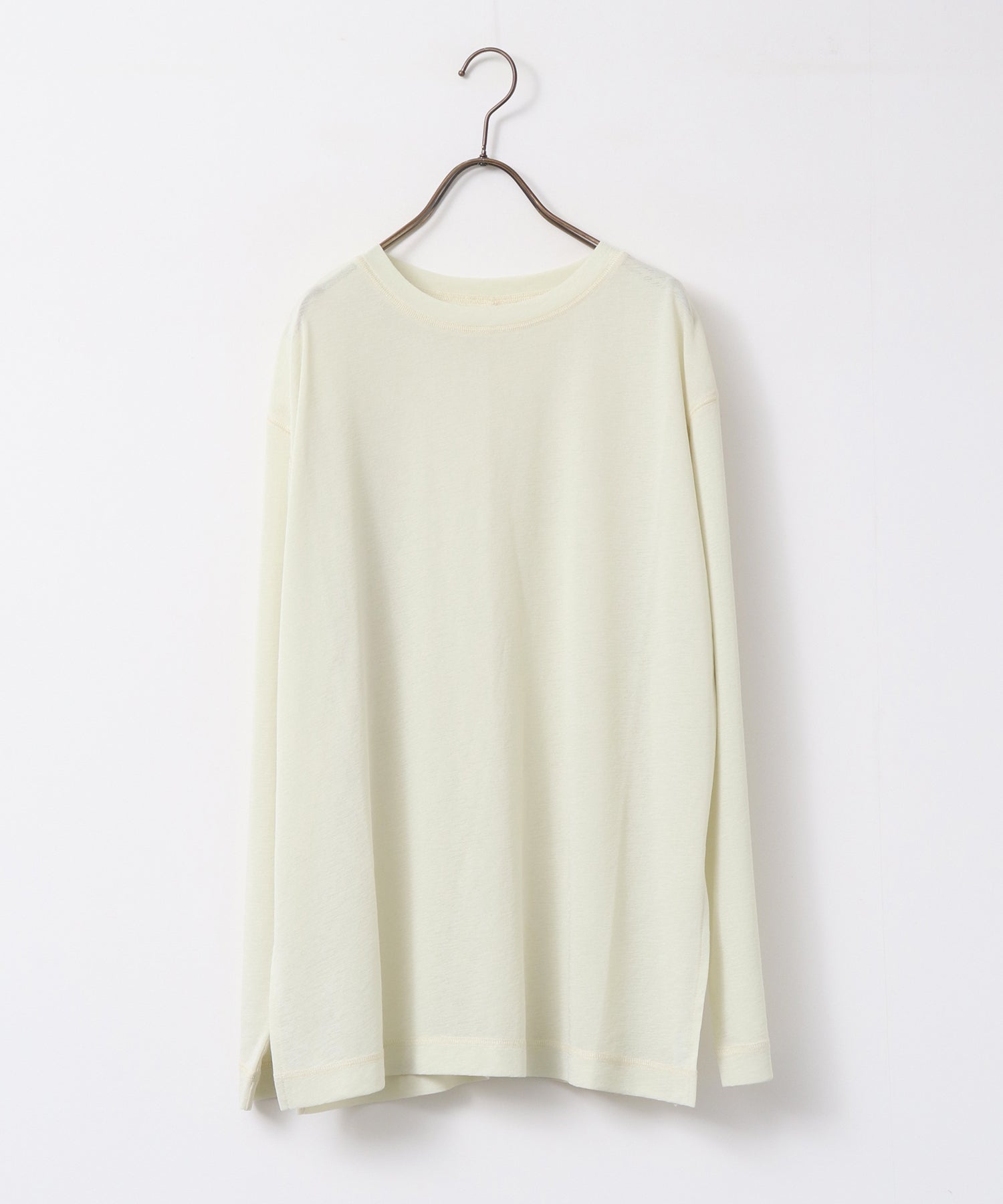SHEER WAFFLE CREW NECK TOPS