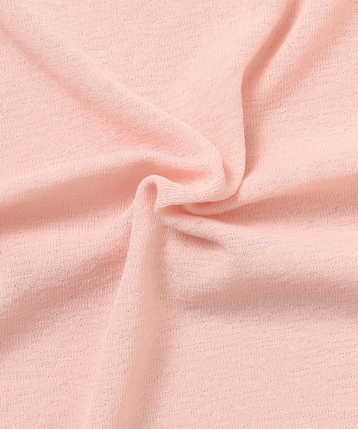 SHEER WAFFLE CREW NECK TOPS