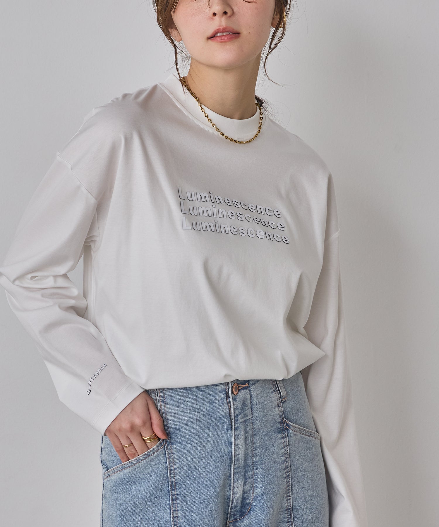 SILICONE LOGO LONG T-SHIRT