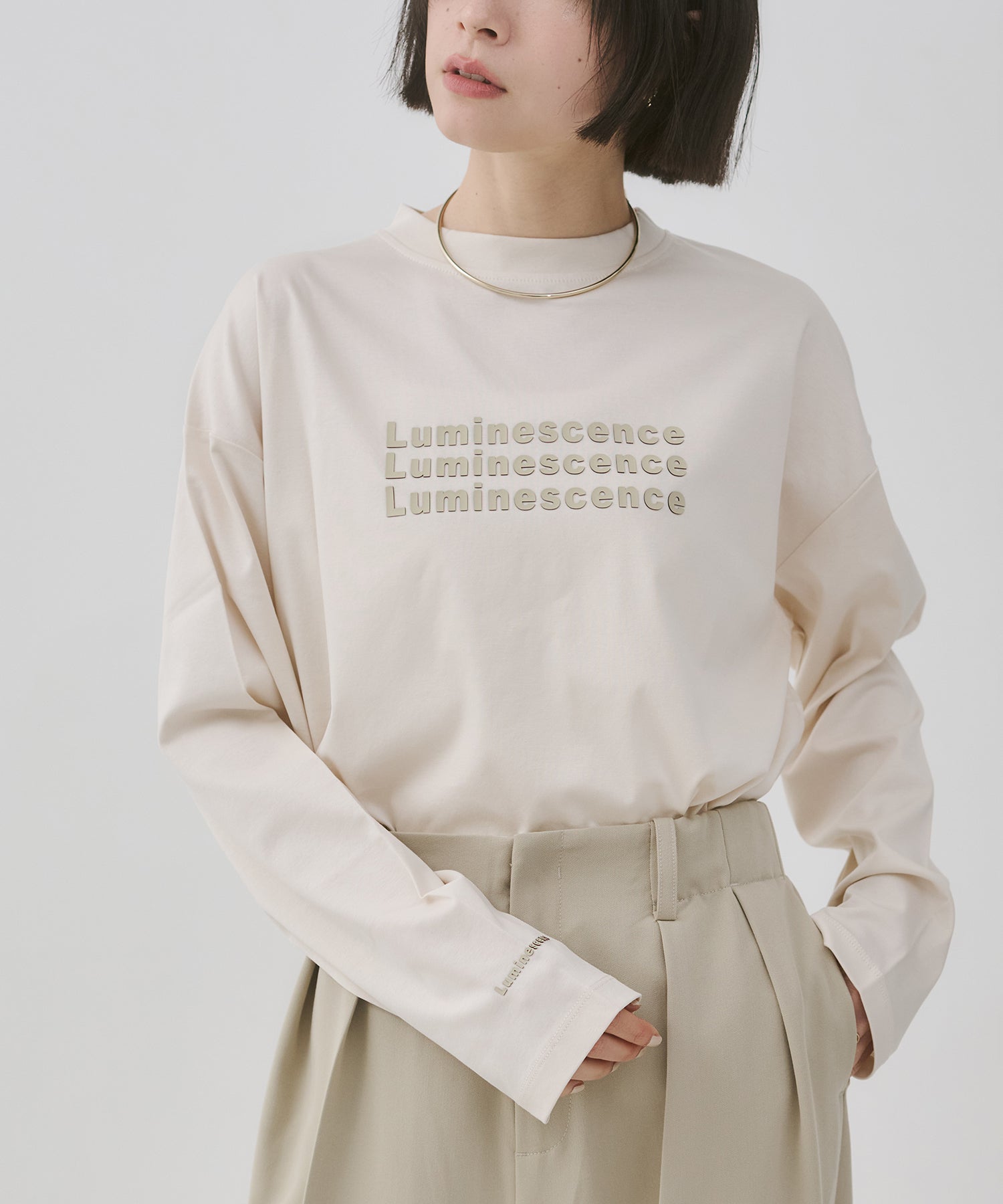SILICONE LOGO LONG T-SHIRT