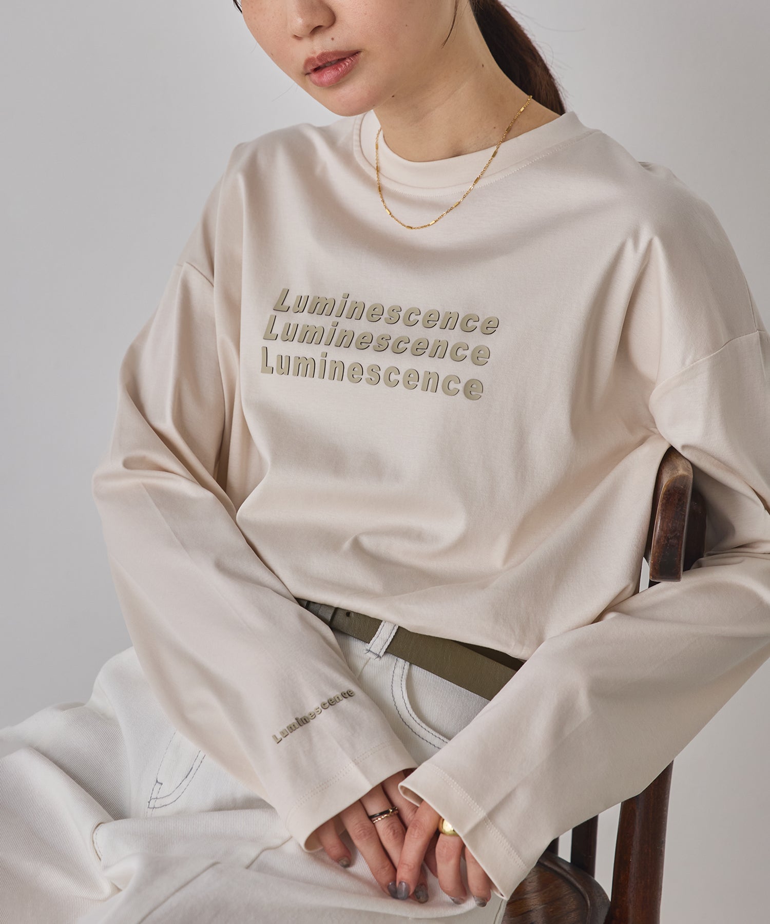 SILICONE LOGO LONG T-SHIRT
