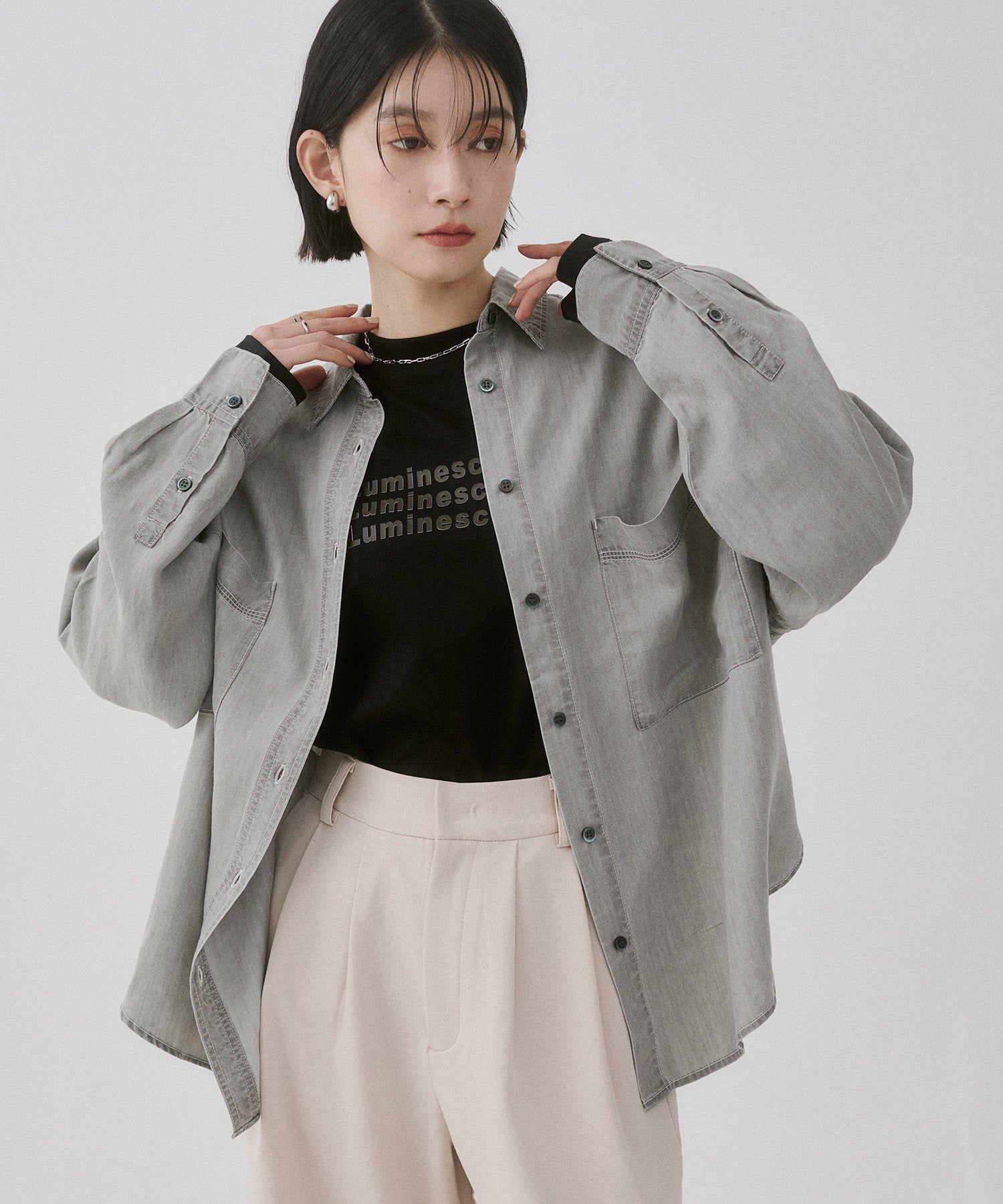 SILICONE LOGO LONG T-SHIRT