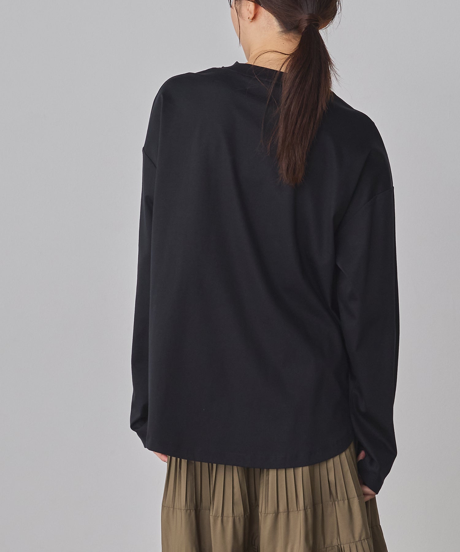 SILICONE LOGO LONG T-SHIRT