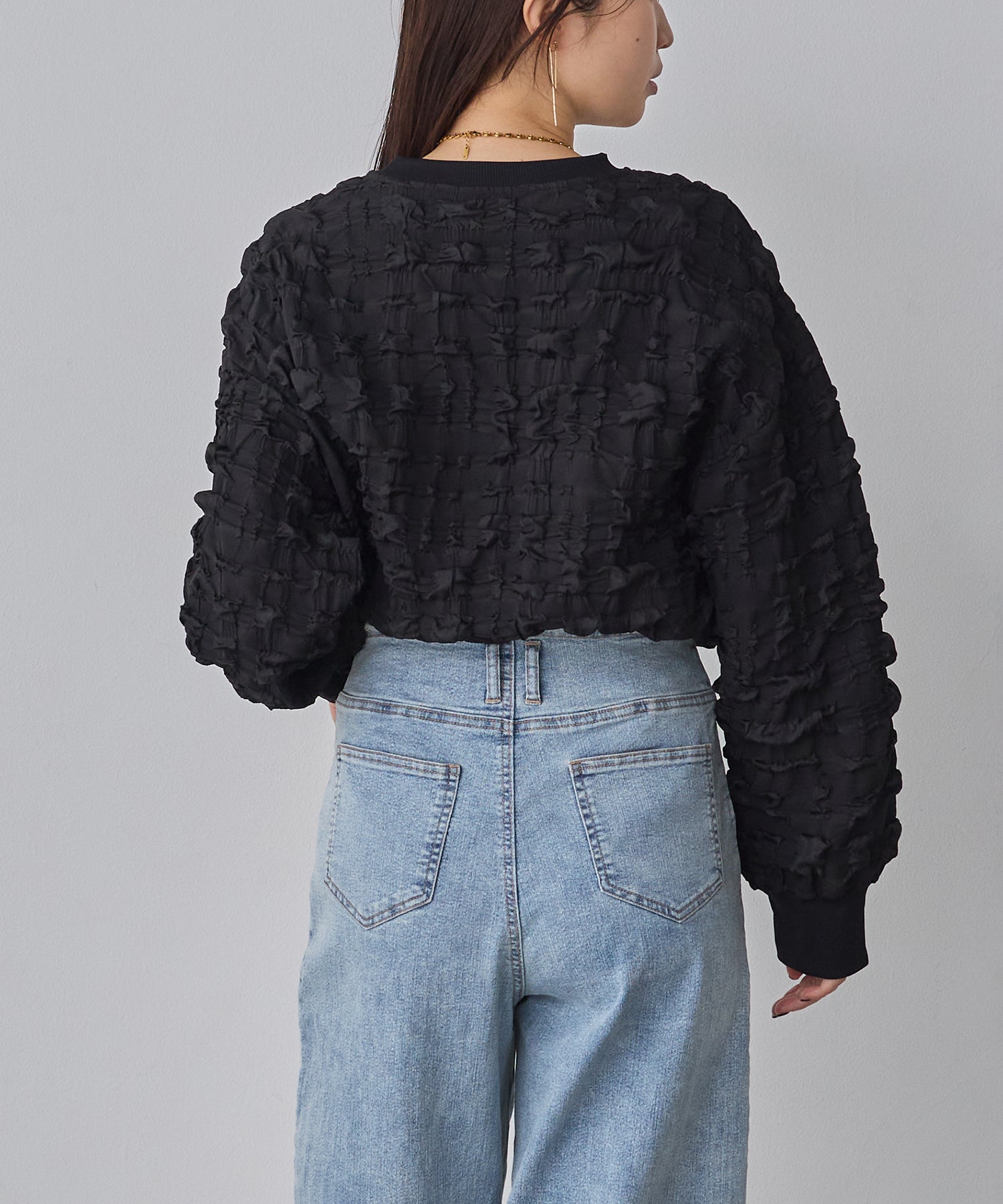 カットジャガード トップス