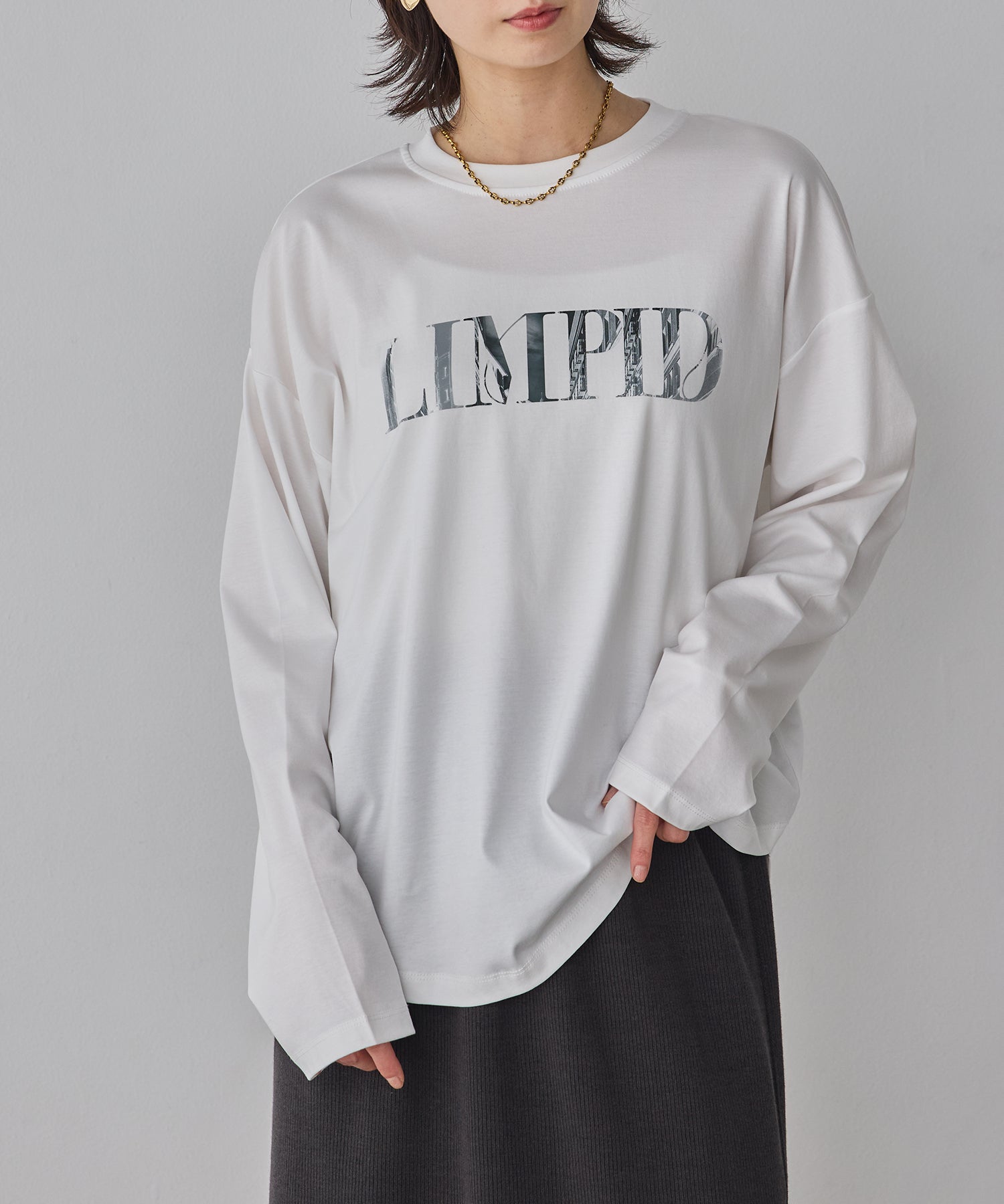ひろんちページ FRONT LOGO LONG T-SHIRT
