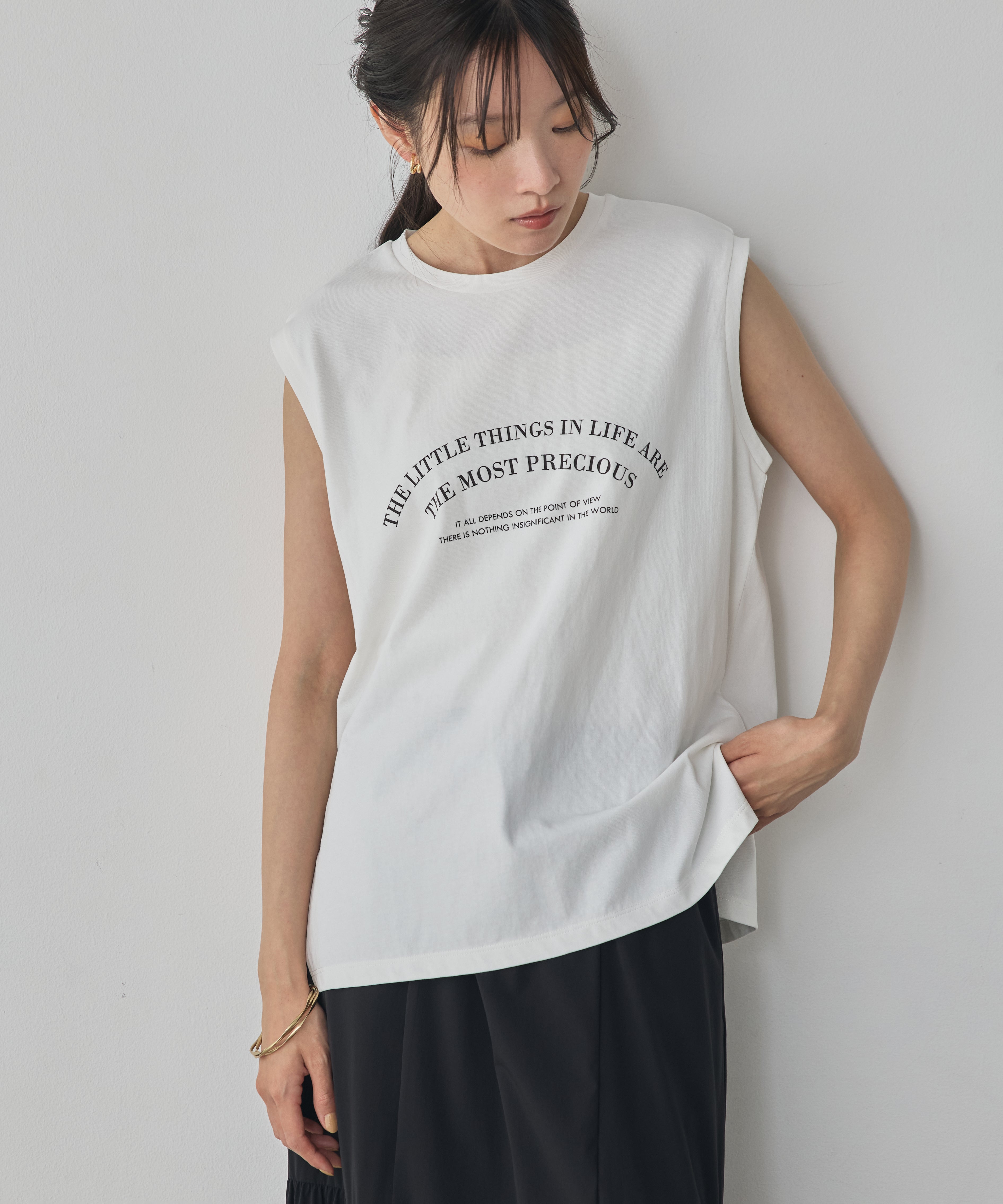 USA COTTON LOGO SLEEVELESS TOP