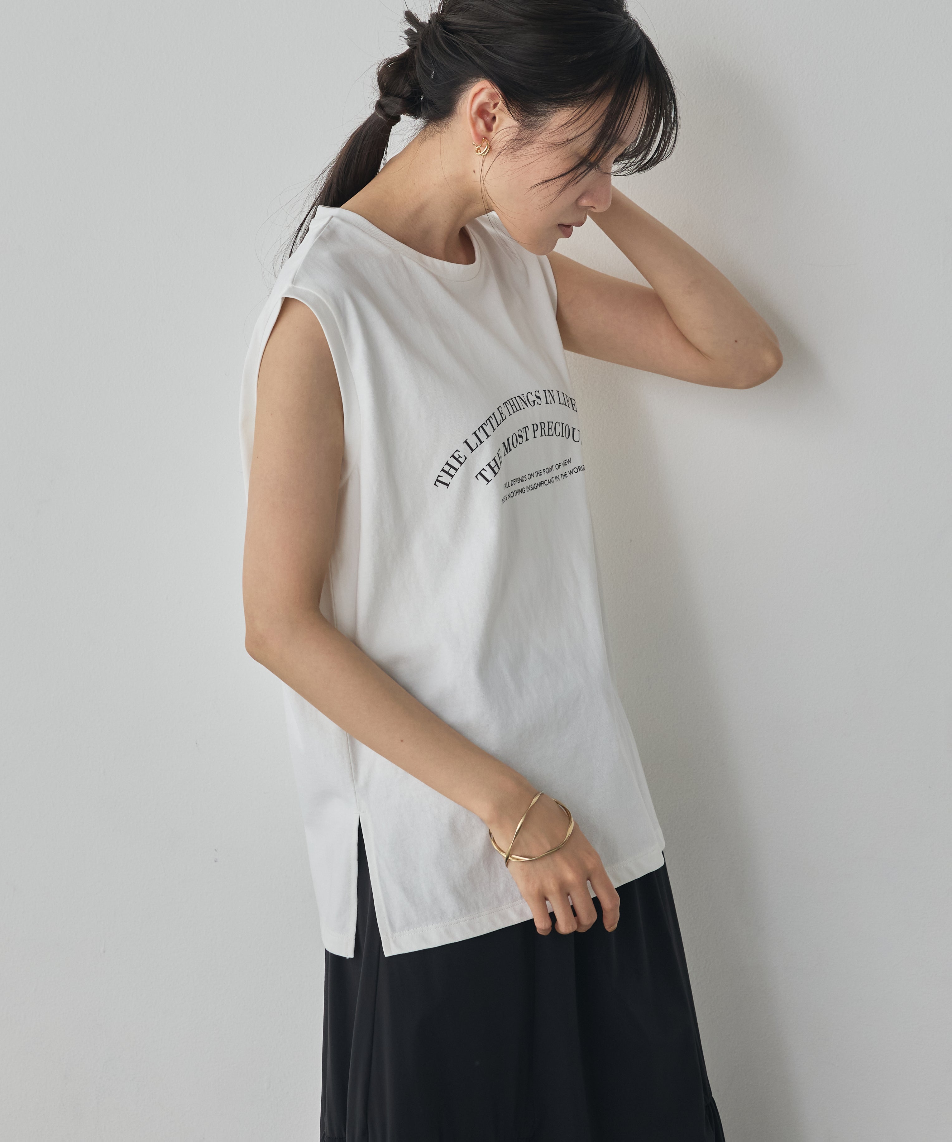 USA COTTON LOGO SLEEVELESS TOP