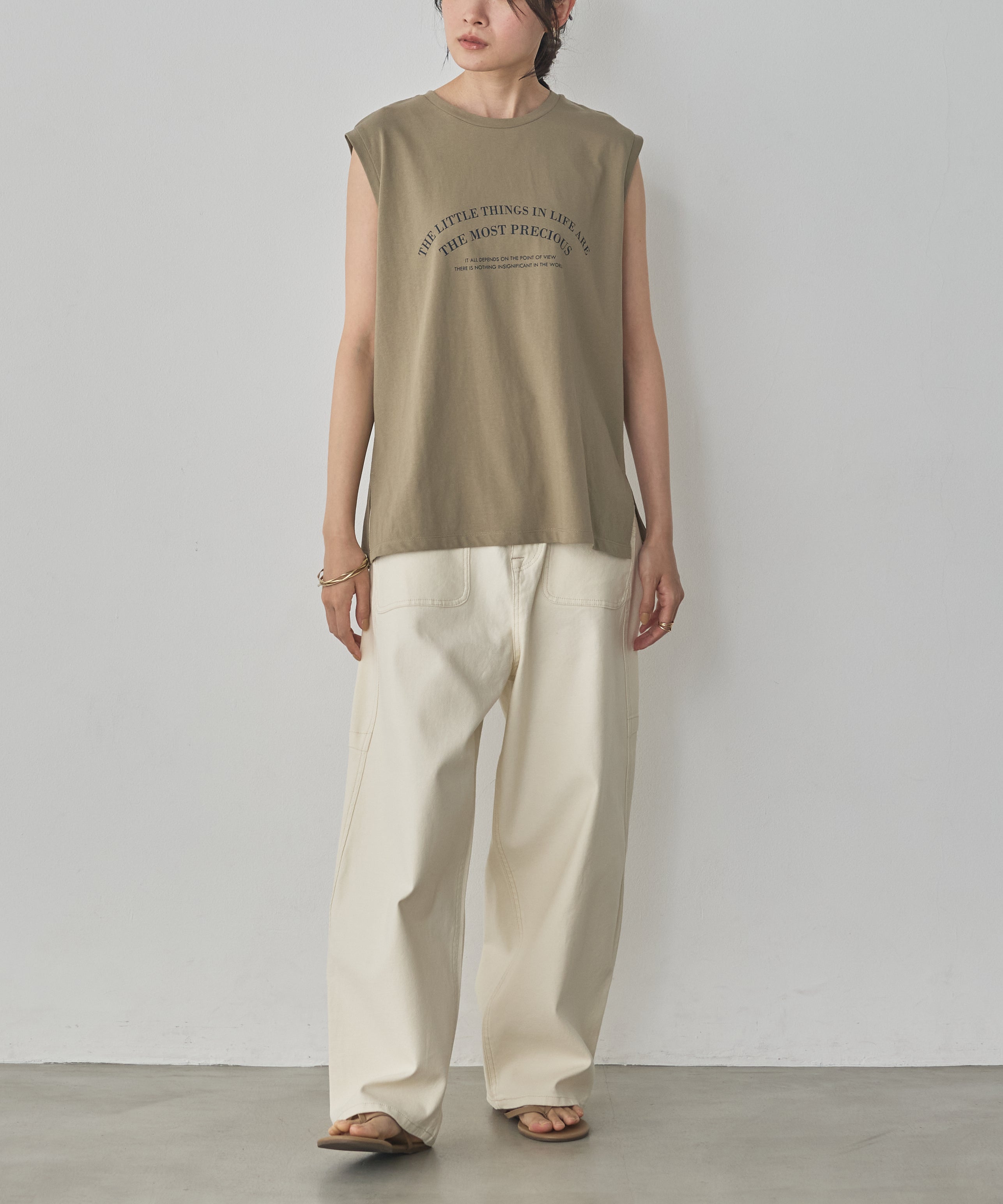 USA COTTON LOGO SLEEVELESS TOP