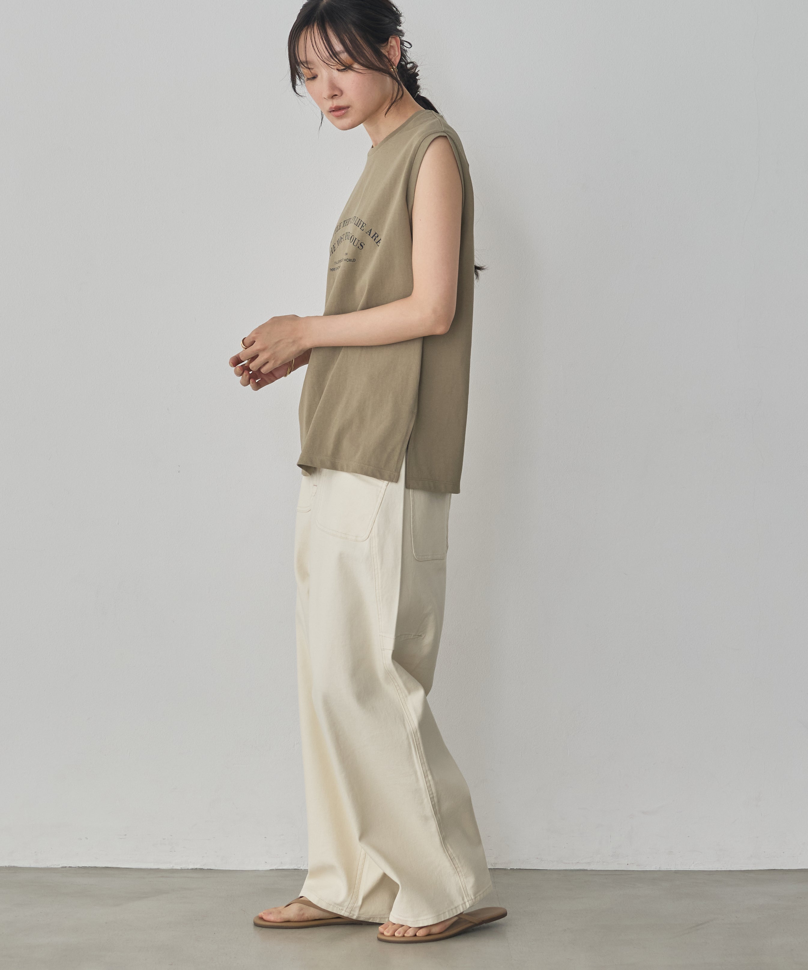 USA COTTON LOGO SLEEVELESS TOP