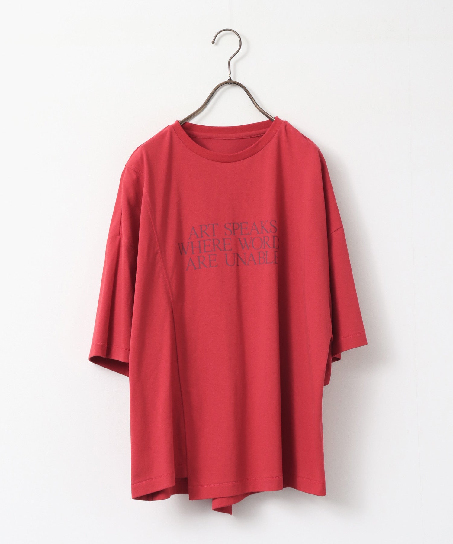 USA COTTON ASYMMETRICAL LOGO T-SHIRT