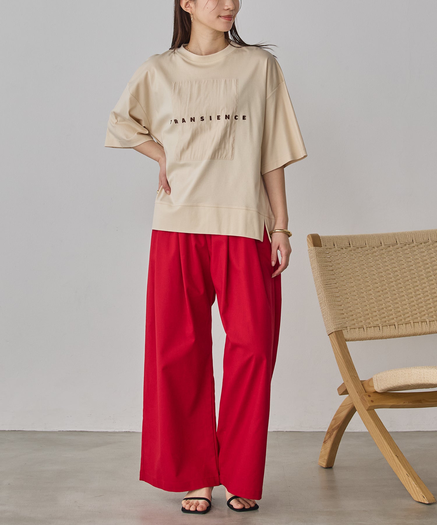 COMPACT SMOOTH EMBROIDERED LOGO T-SHIRT