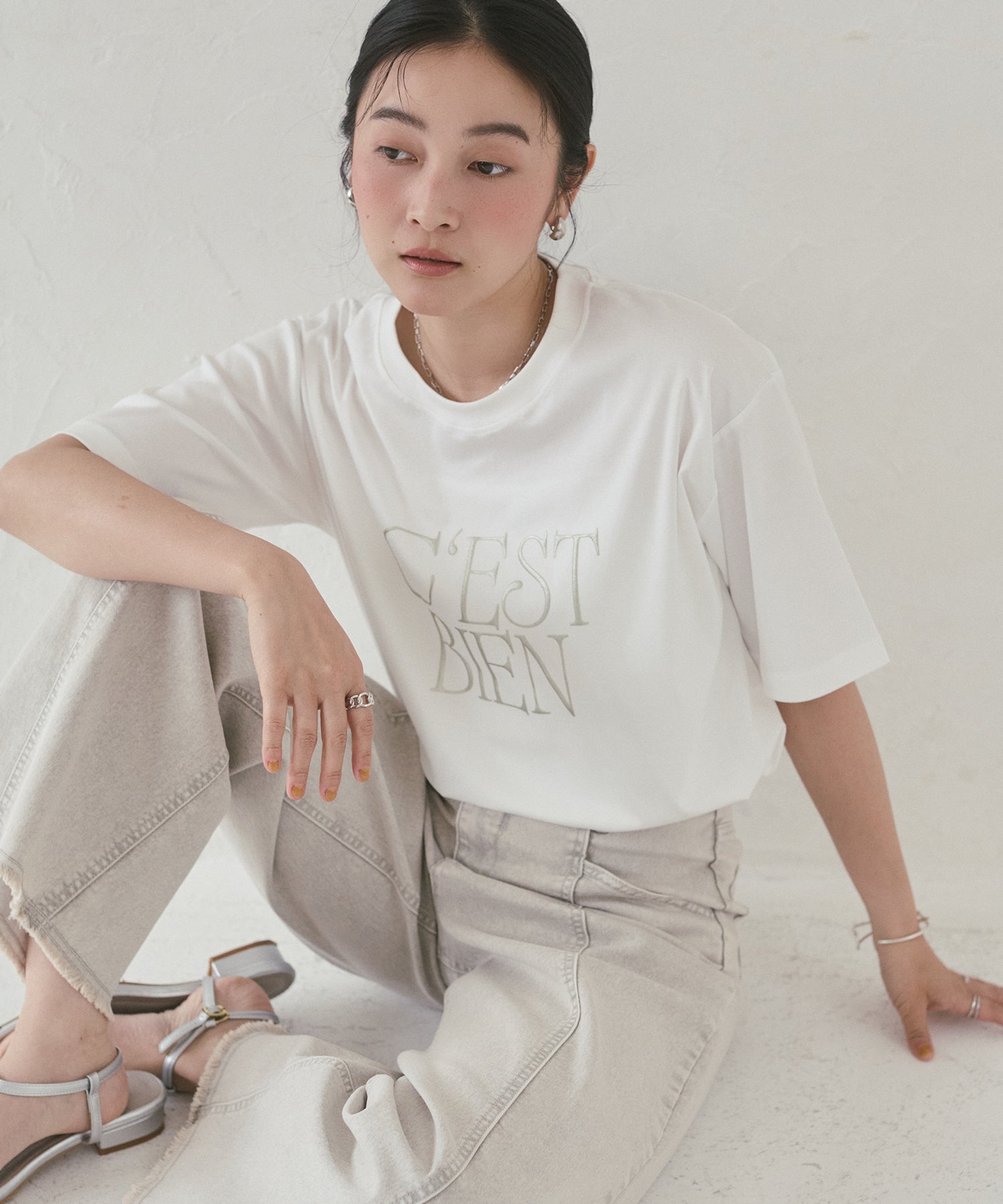 3D GLITTER LOGO T-SHIRT