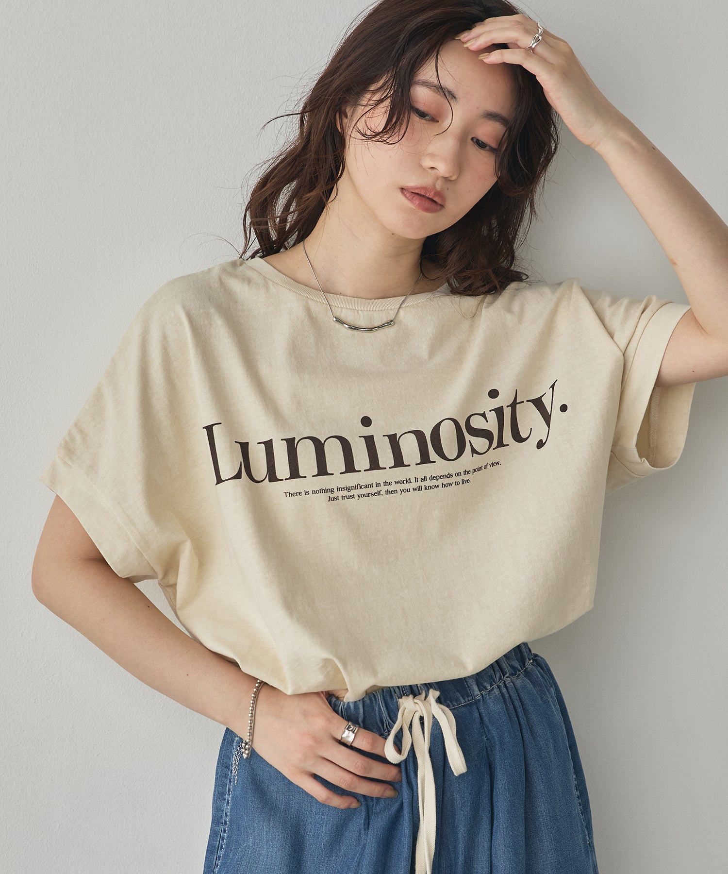 YARN-DYED PIGMENT LOGO T-SHIRT