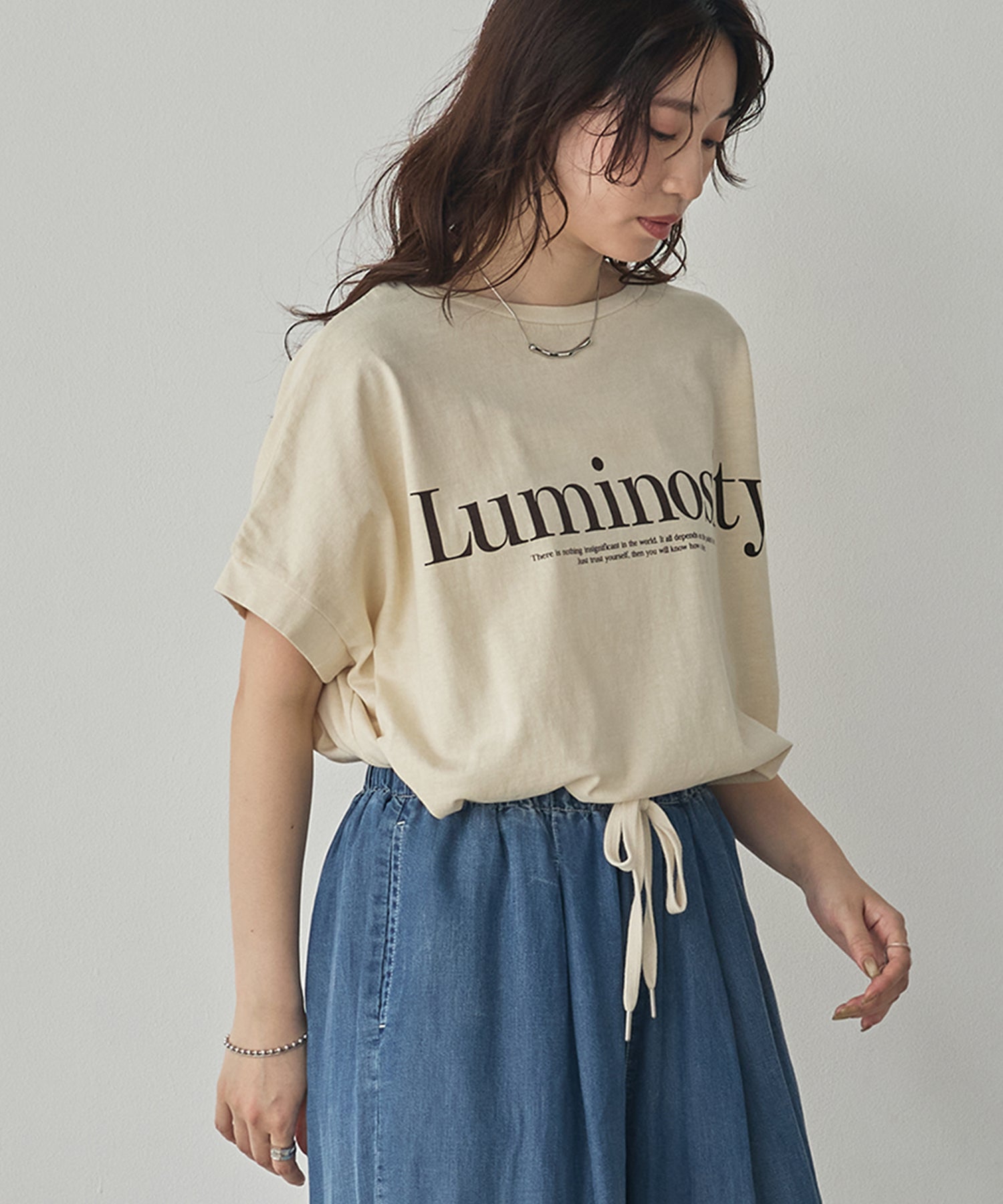 YARN-DYED PIGMENT LOGO T-SHIRT