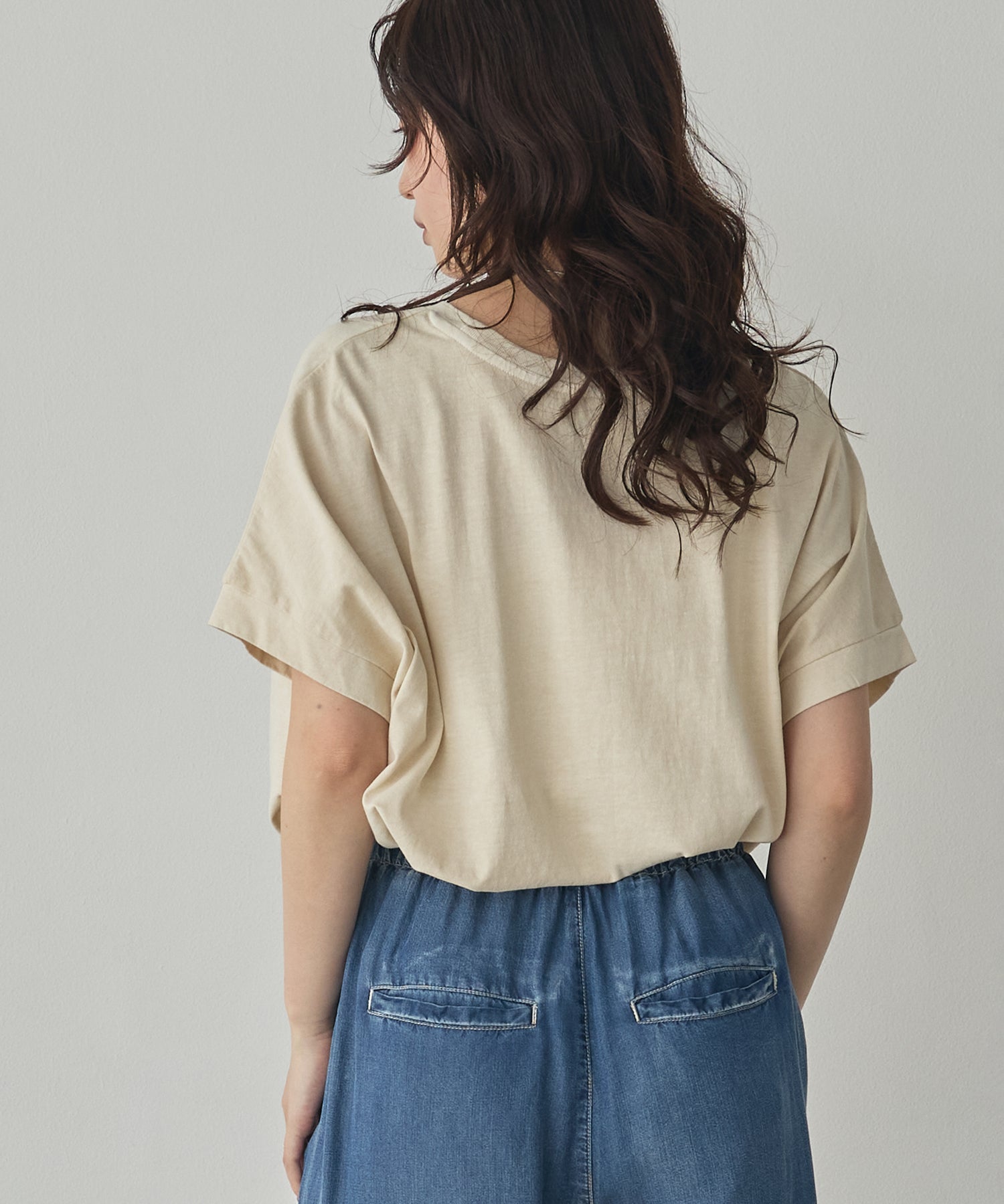 YARN-DYED PIGMENT LOGO T-SHIRT