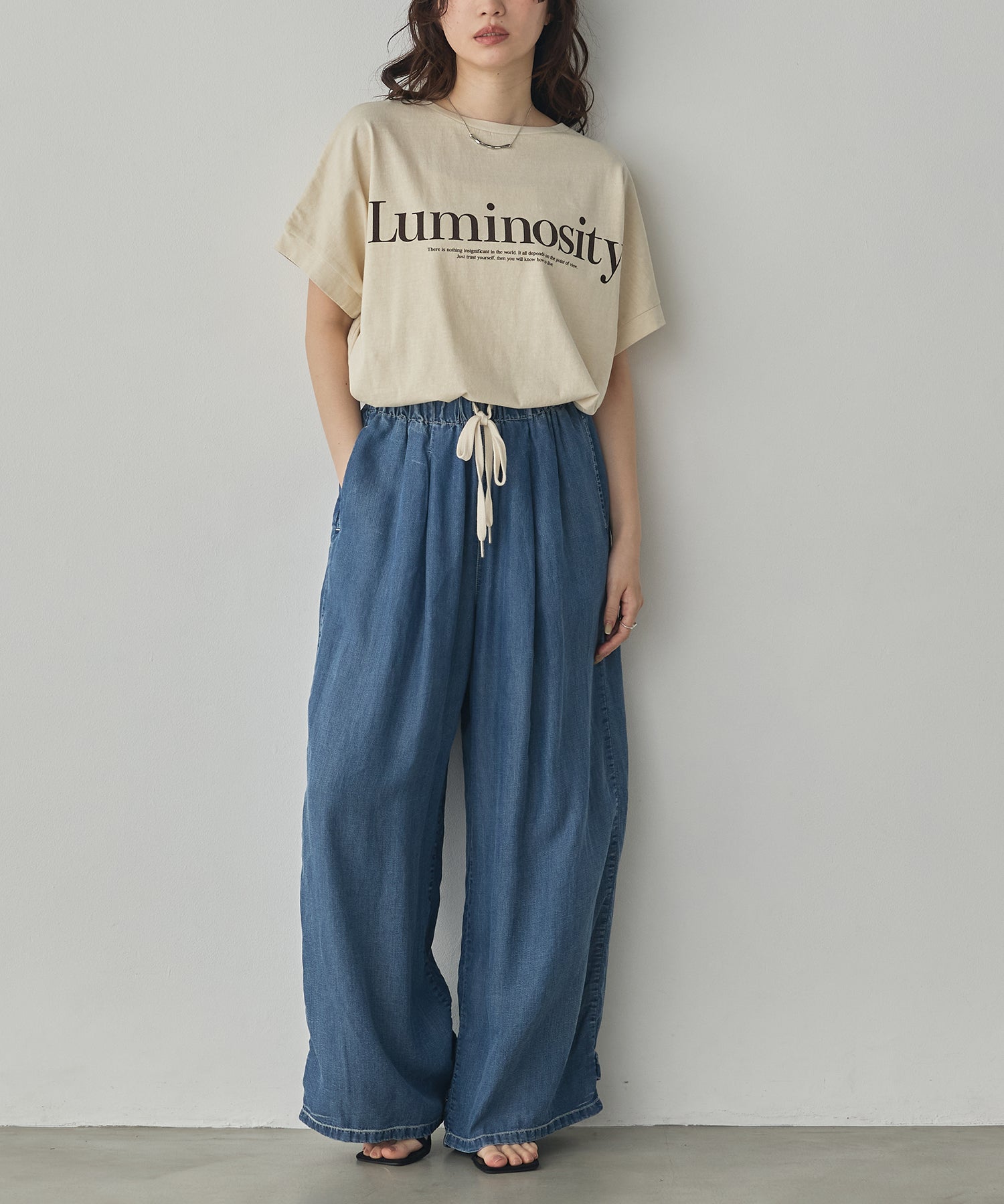 YARN-DYED PIGMENT LOGO T-SHIRT