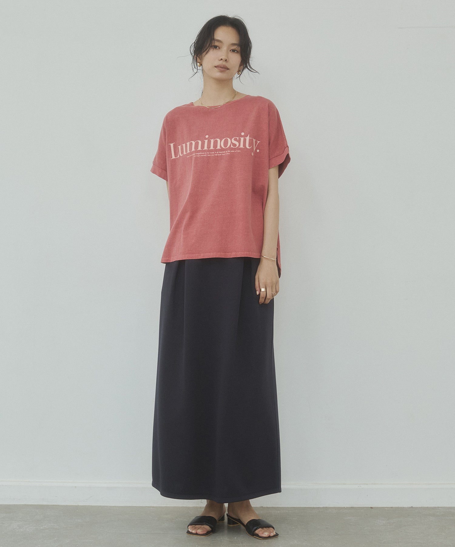 YARN-DYED PIGMENT LOGO T-SHIRT