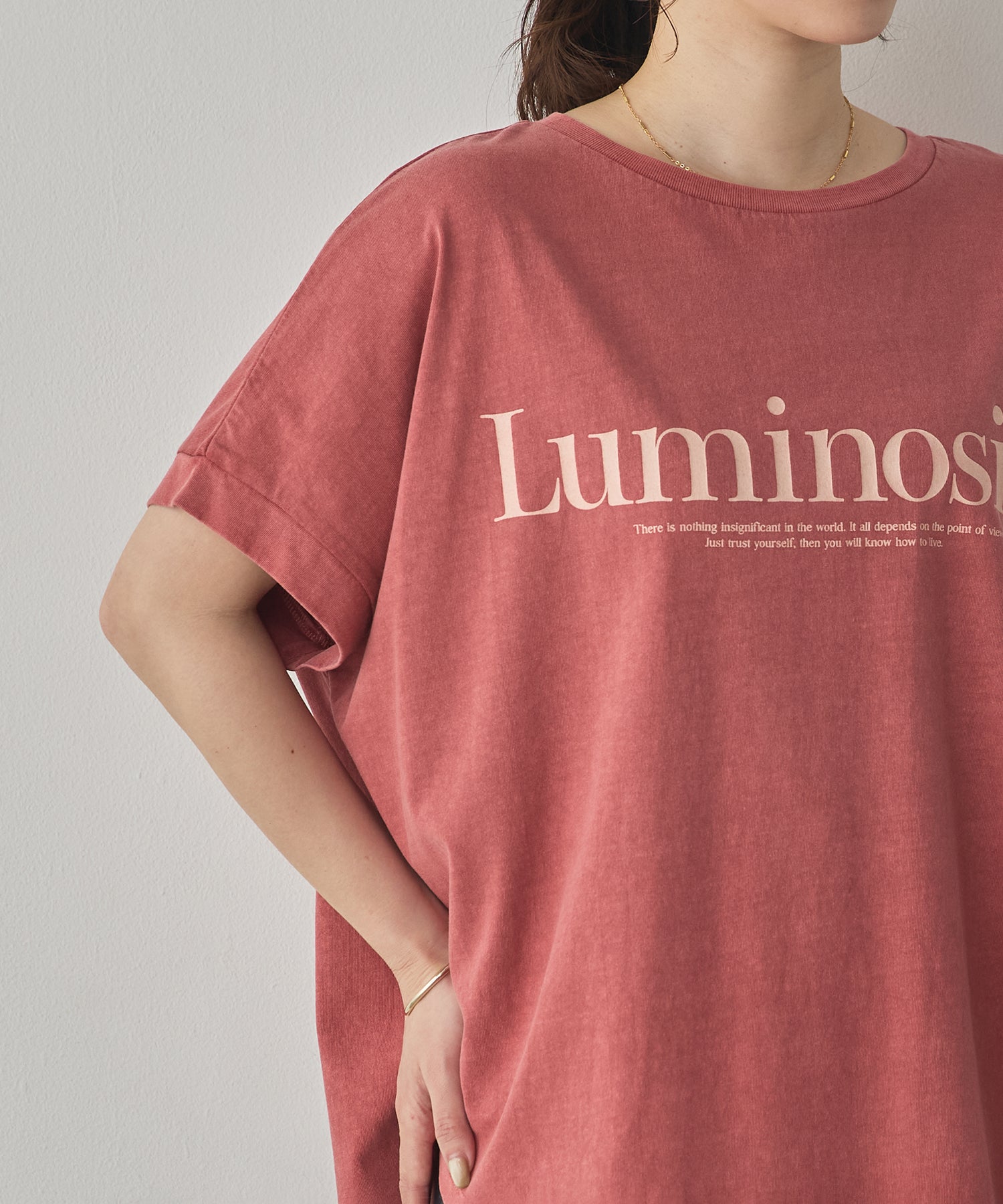 YARN-DYED PIGMENT LOGO T-SHIRT