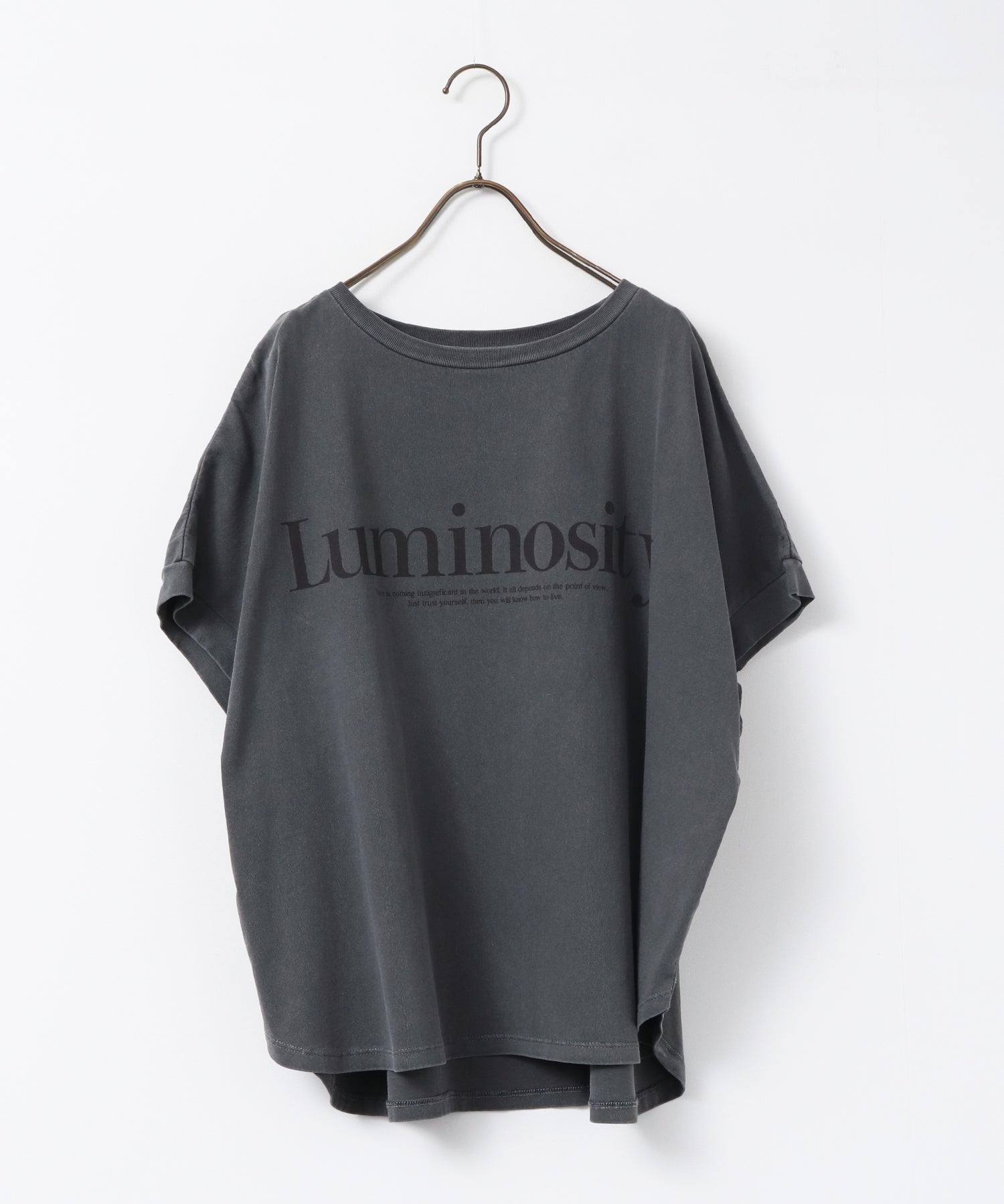 YARN-DYED PIGMENT LOGO T-SHIRT