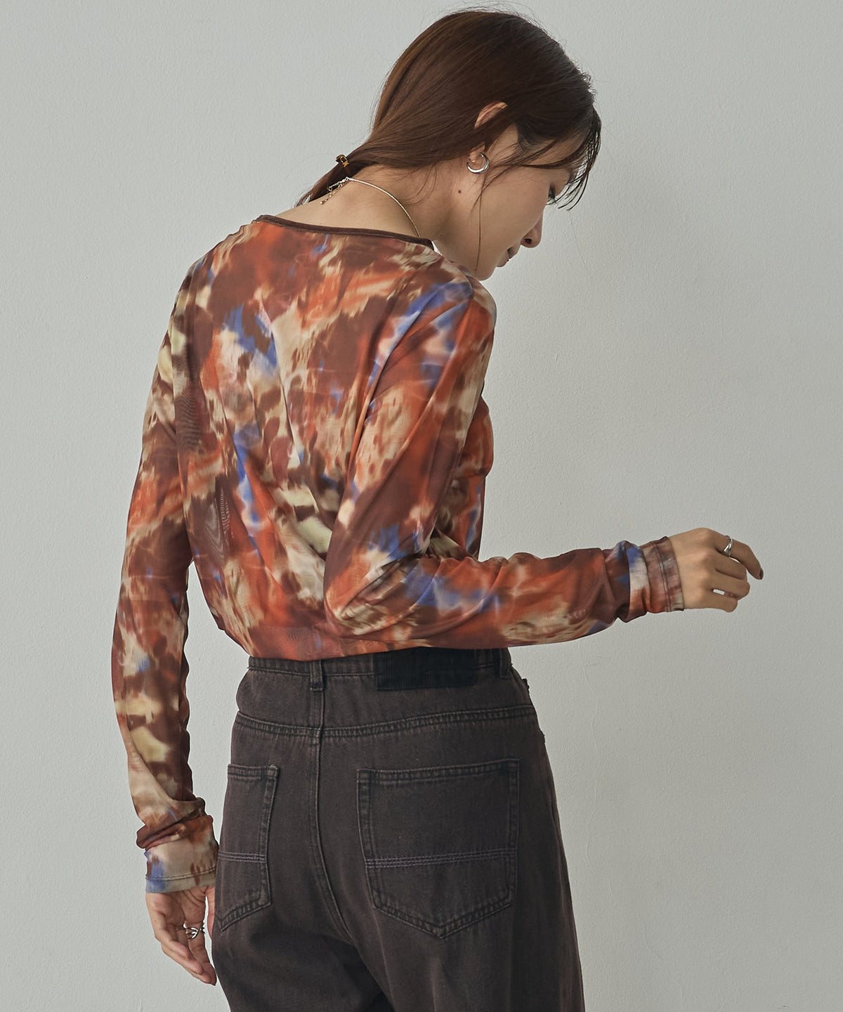 POWER NET NUANCE-PRINT TOP