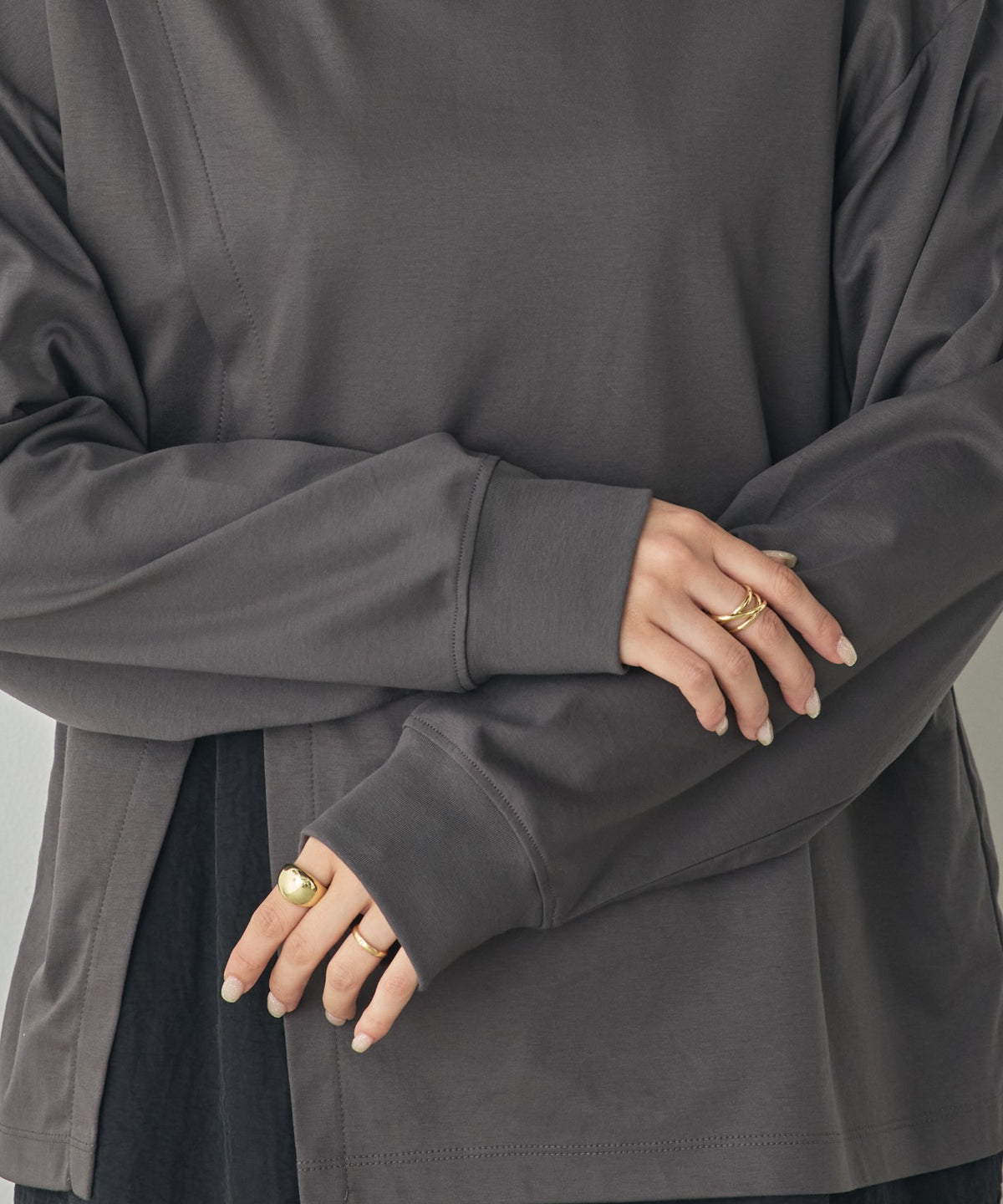 BONDED TRENCH COATSHIRT-STYLE LAYERED TOPS