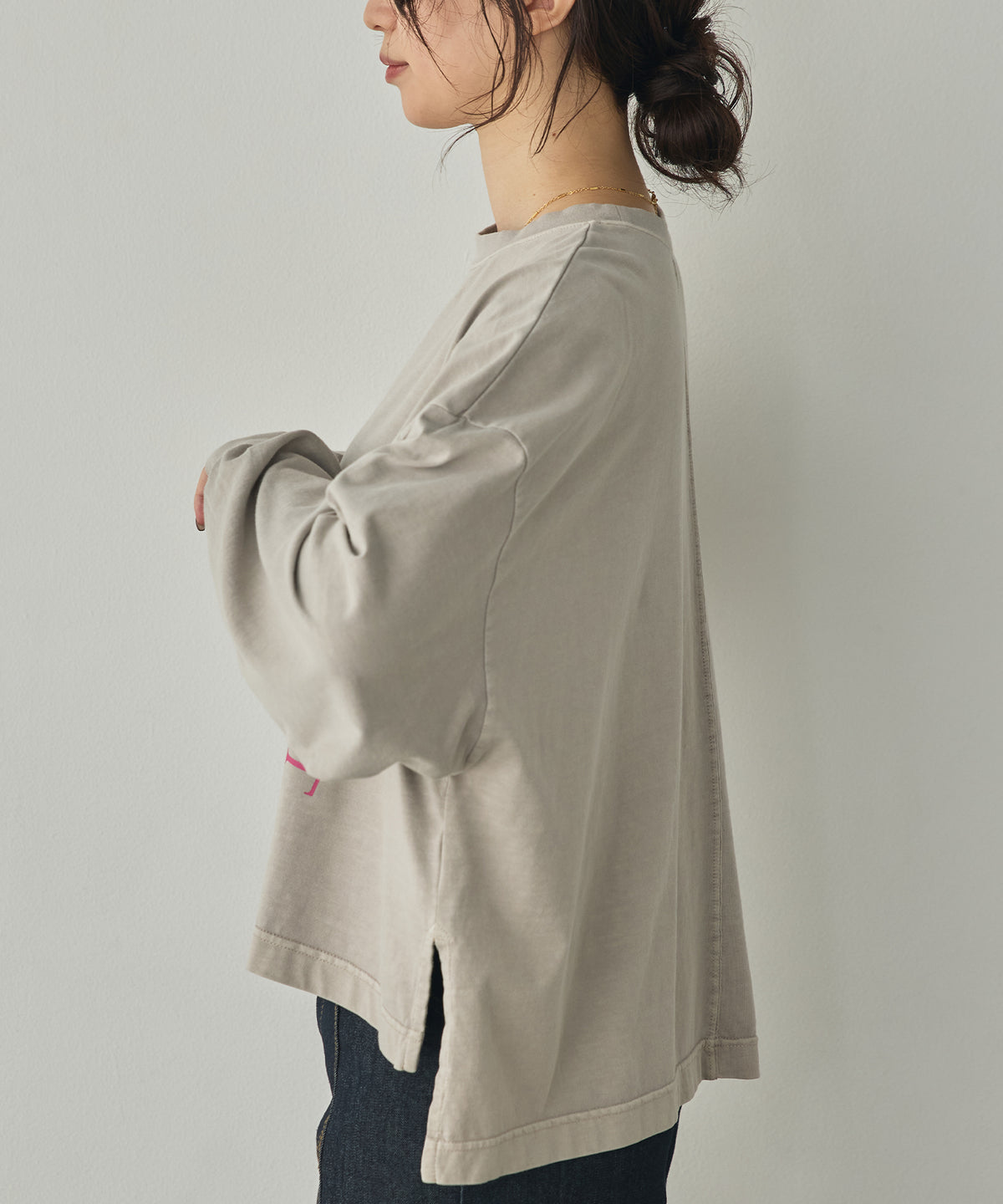 PIGMENT-DYED LOGO LONG T-SHIRT