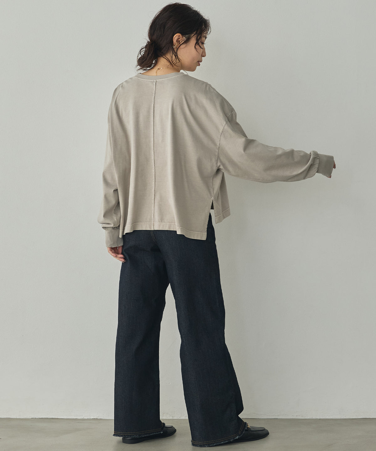 PIGMENT-DYED LOGO LONG T-SHIRT