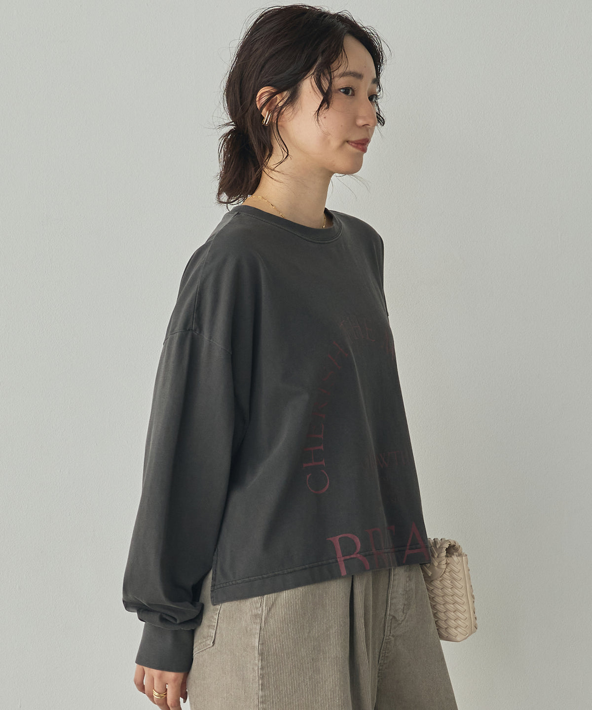 PIGMENT-DYED LOGO LONG T-SHIRT