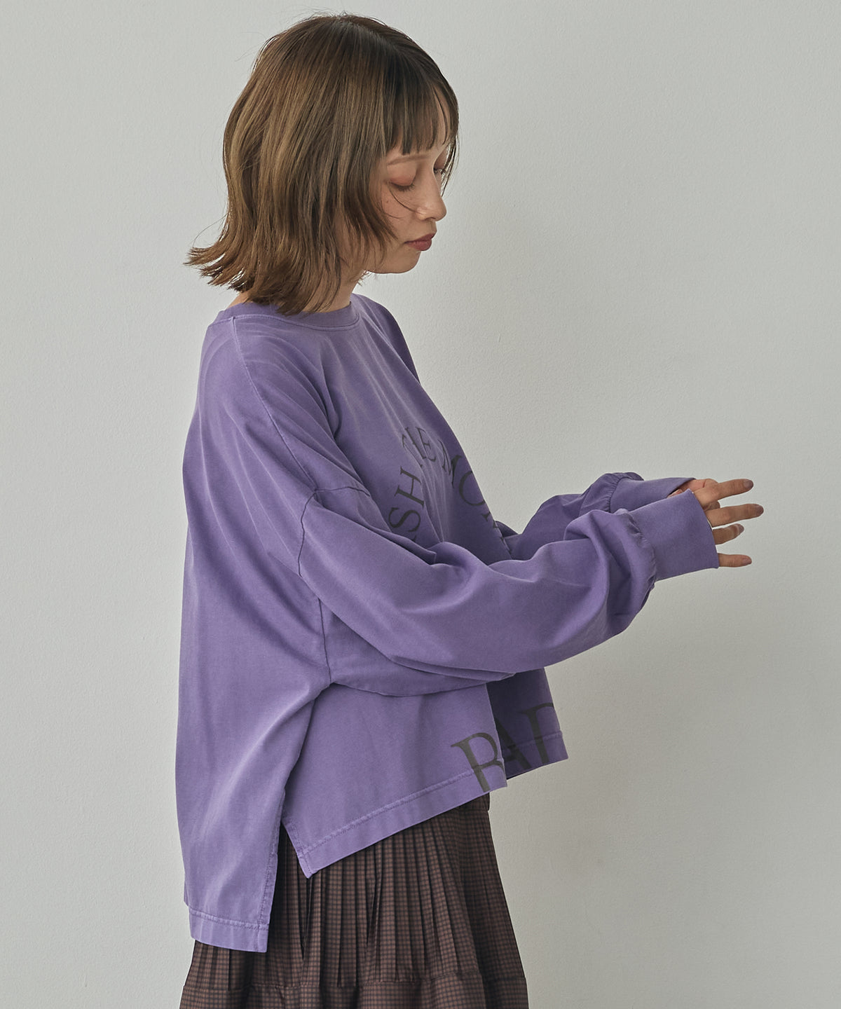 PIGMENT-DYED LOGO LONG T-SHIRT