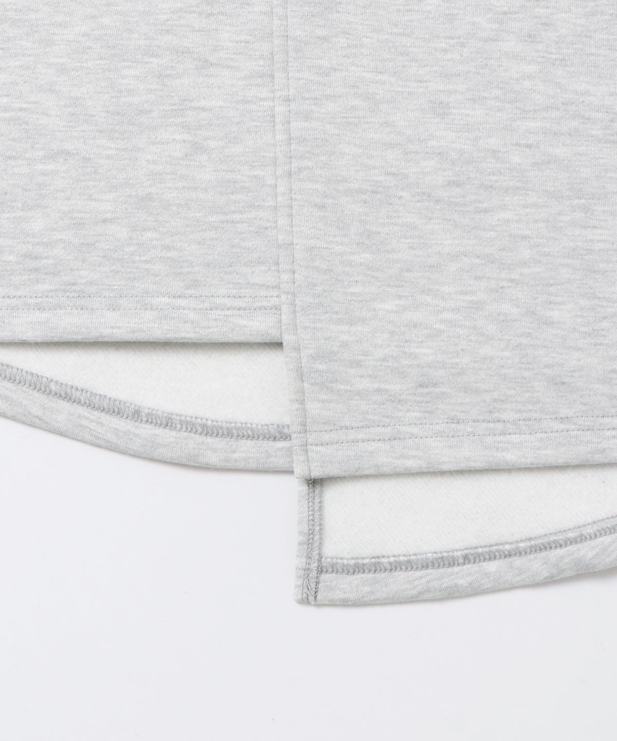 ASYMMETRICAL-DESIGN FLEECE-LINED SWEAT