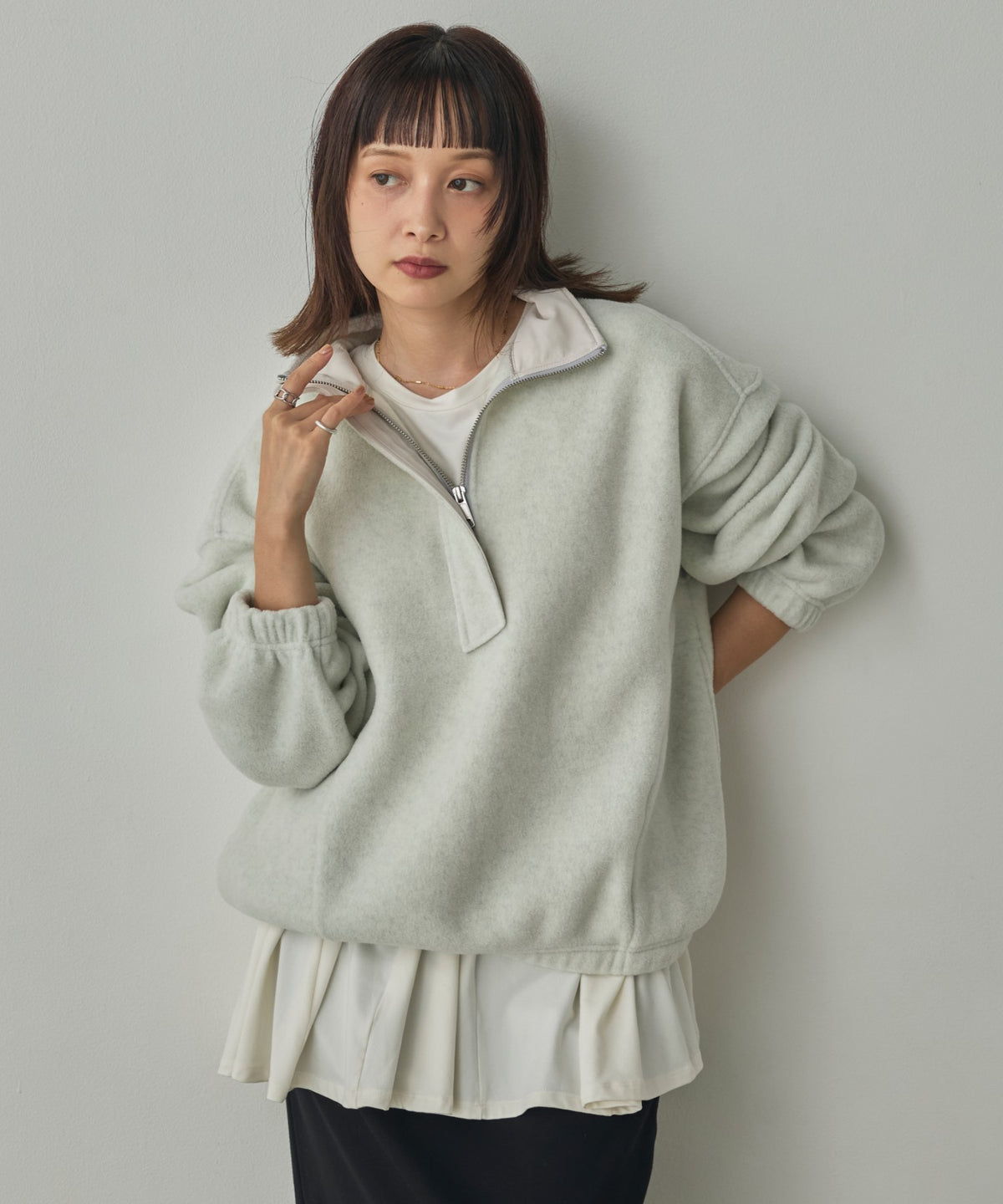 BOUCLÉ-CUT ANORAK TOPS