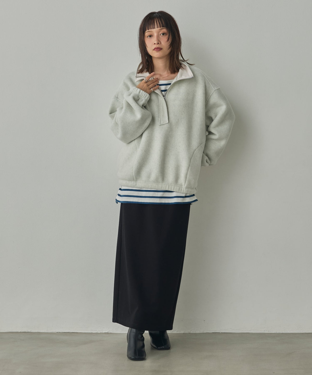 BOUCLÉ-CUT ANORAK TOPS