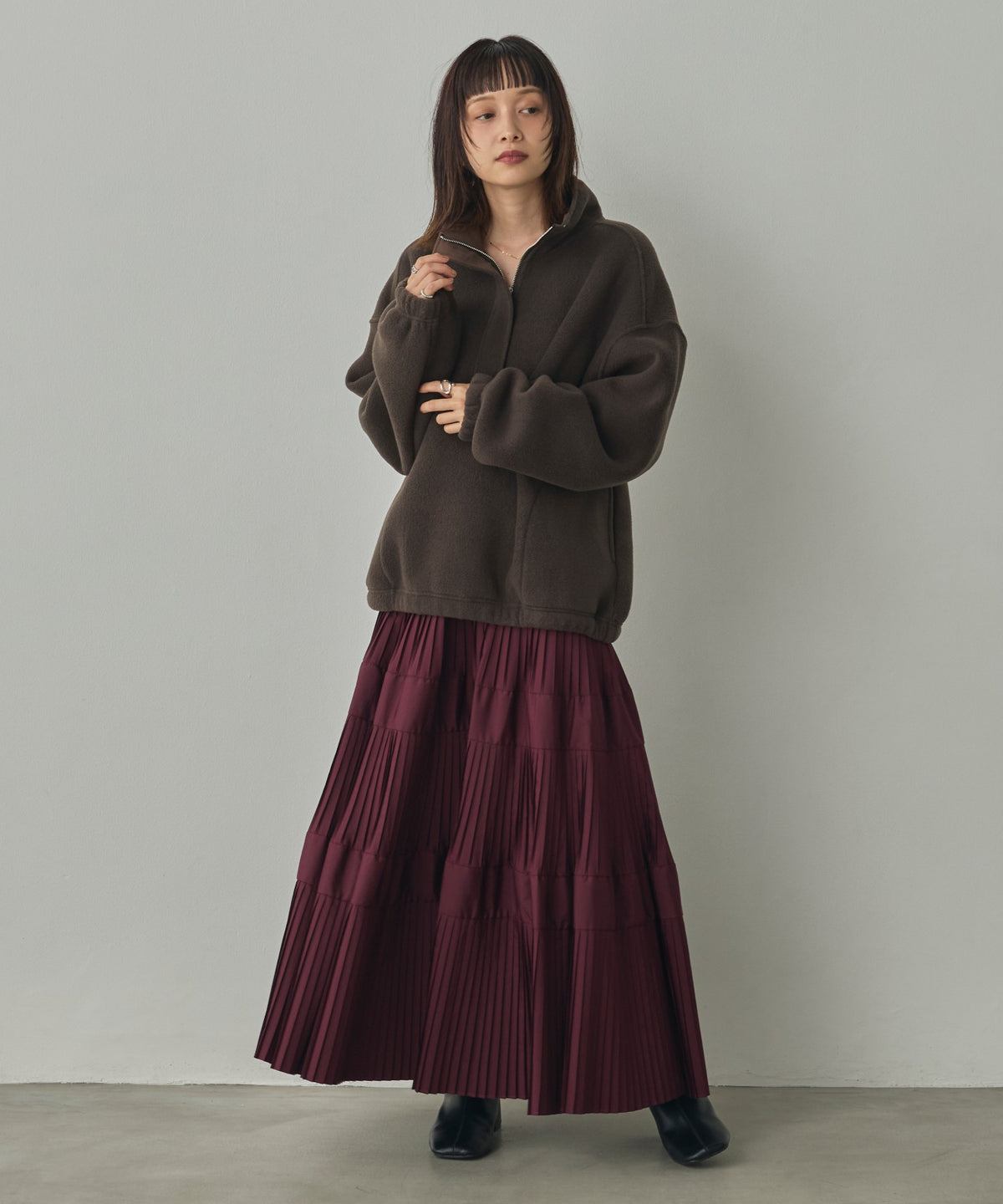 BOUCLÉ-CUT ANORAK TOPS