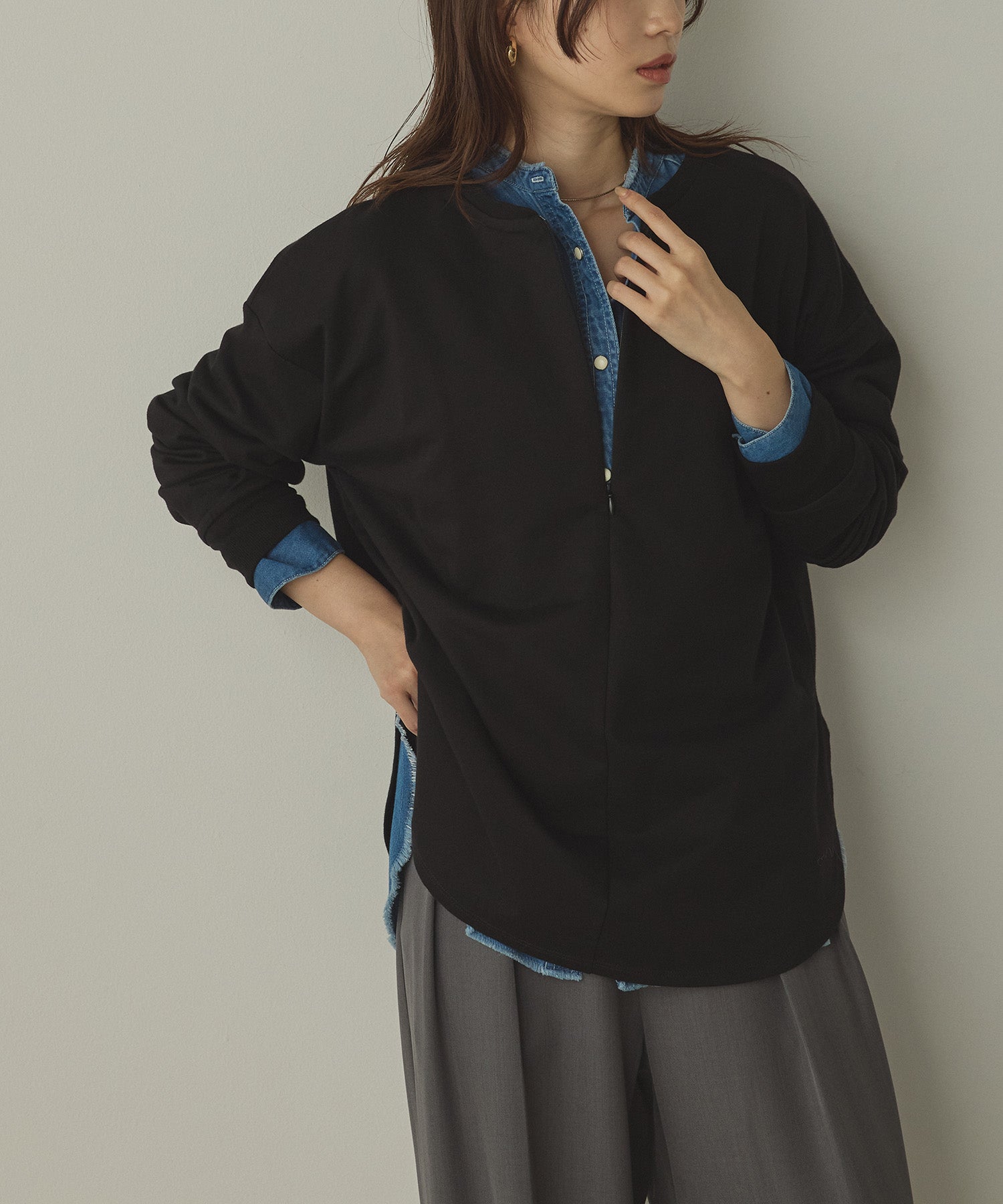 【WEB限定/別注】2WAY ハーフジップスウェット