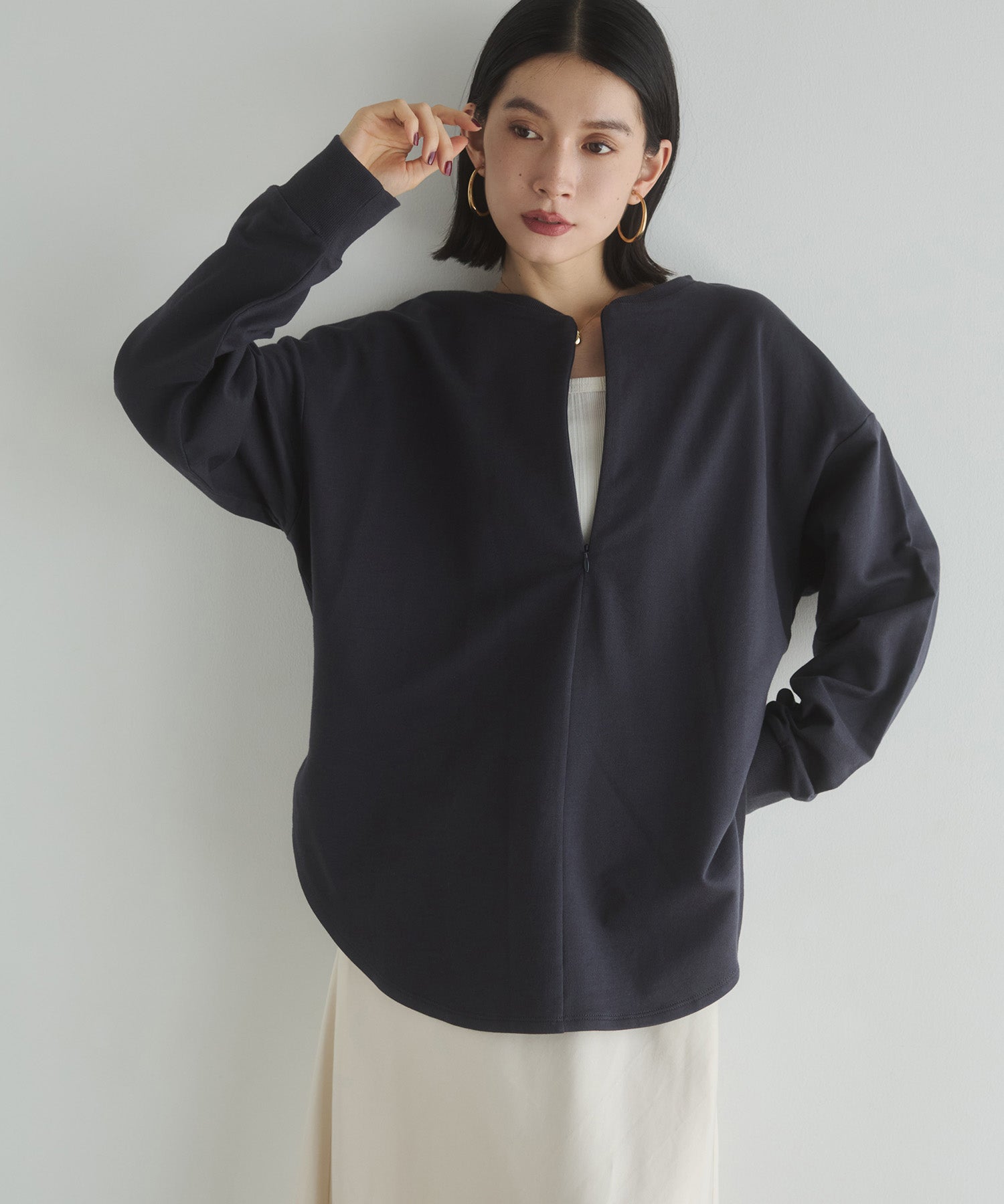 【WEB限定/別注】2WAY ハーフジップスウェット