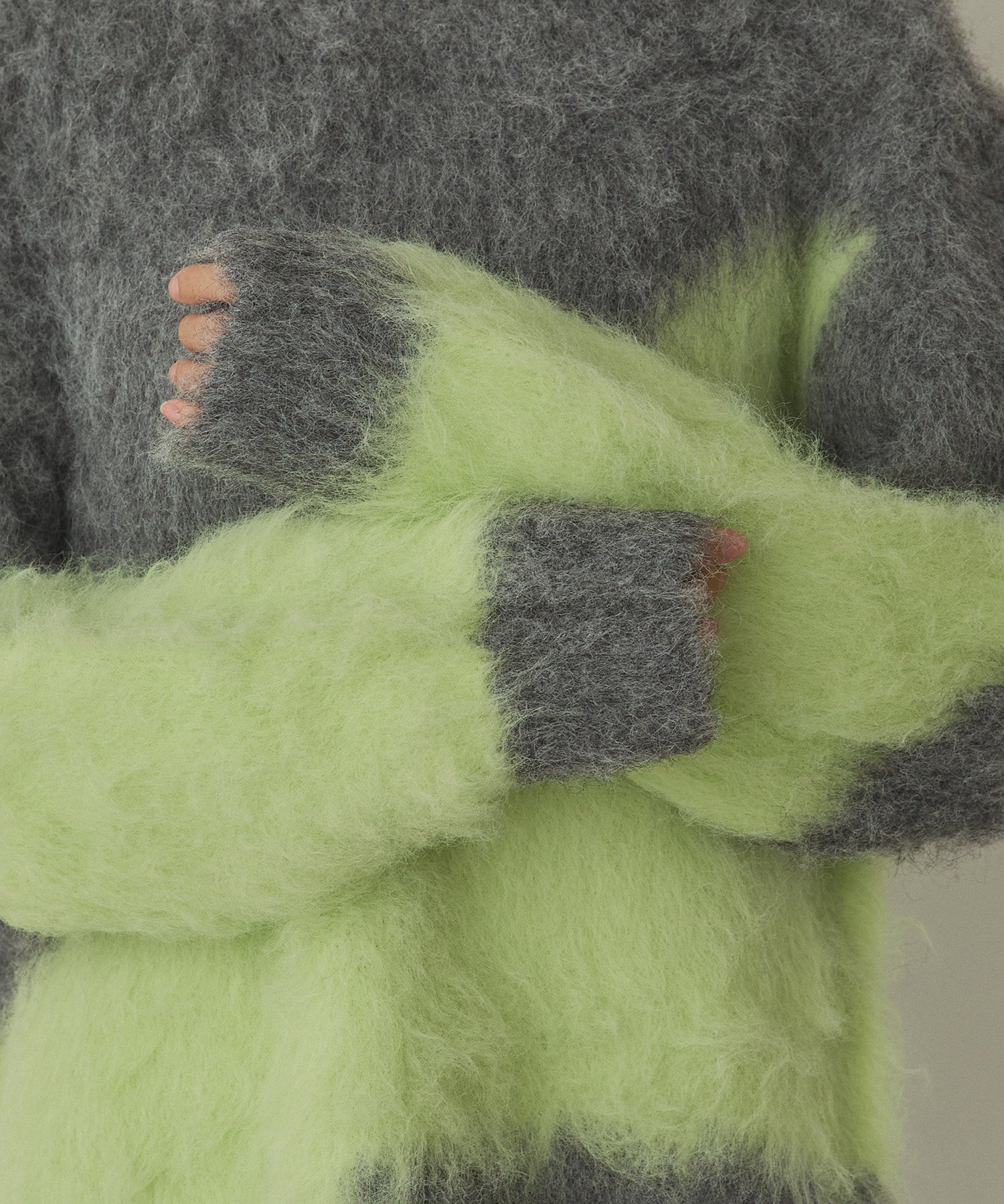 【WEB限定/別注】【新色追加】ニュアンス柄ブロッキングニット