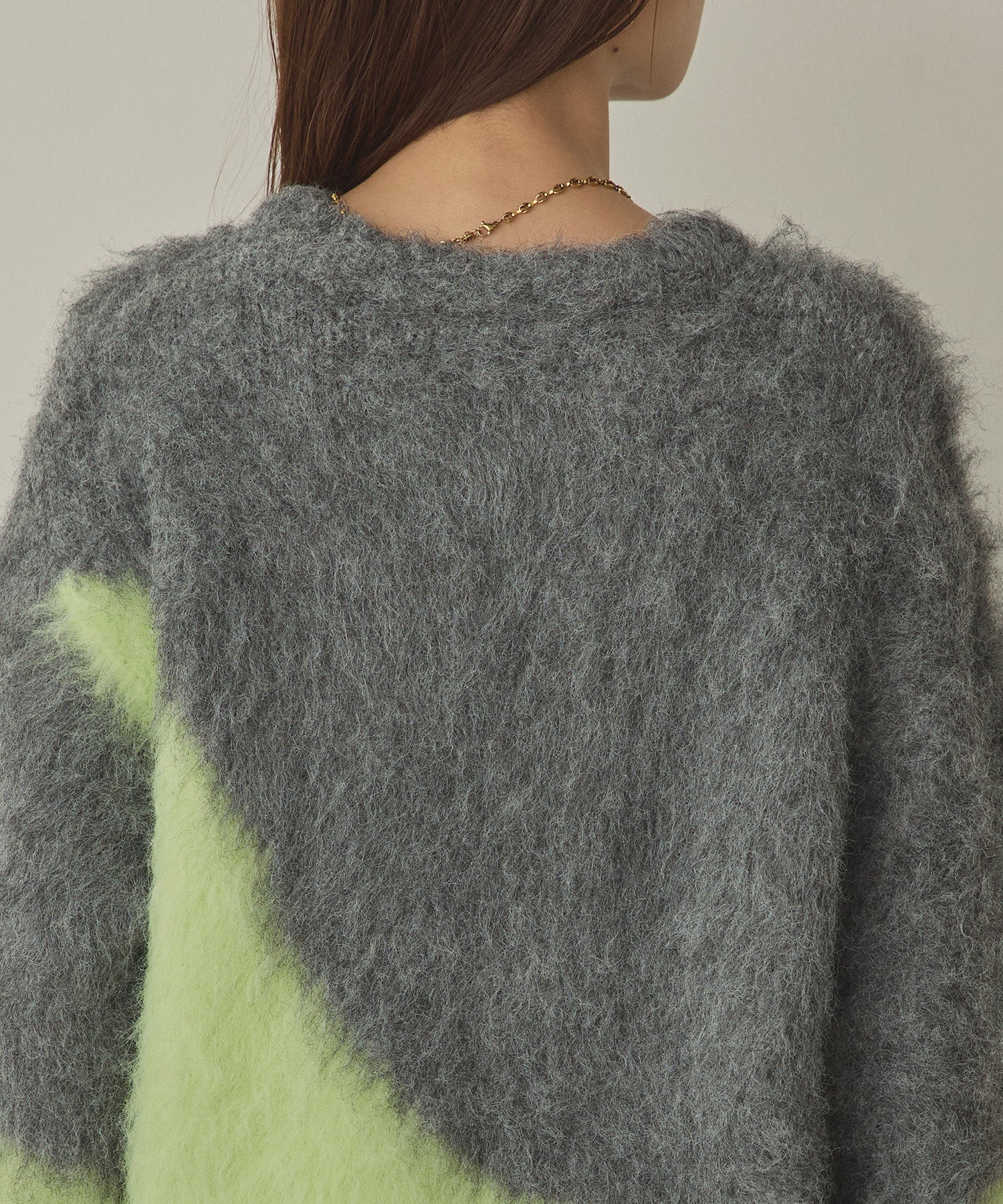 【WEB限定/別注】【新色追加】ニュアンス柄ブロッキングニット