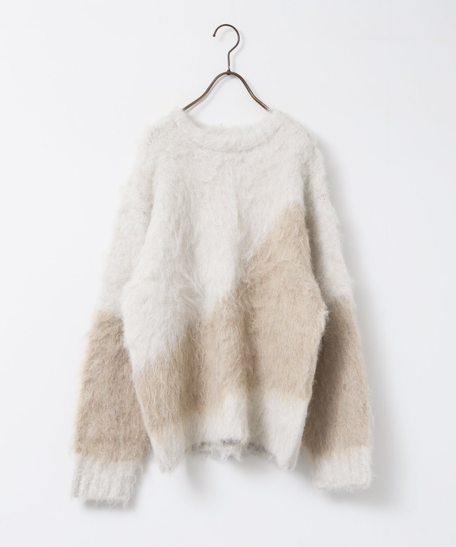 【WEB限定/別注】【新色追加】ニュアンス柄ブロッキングニット