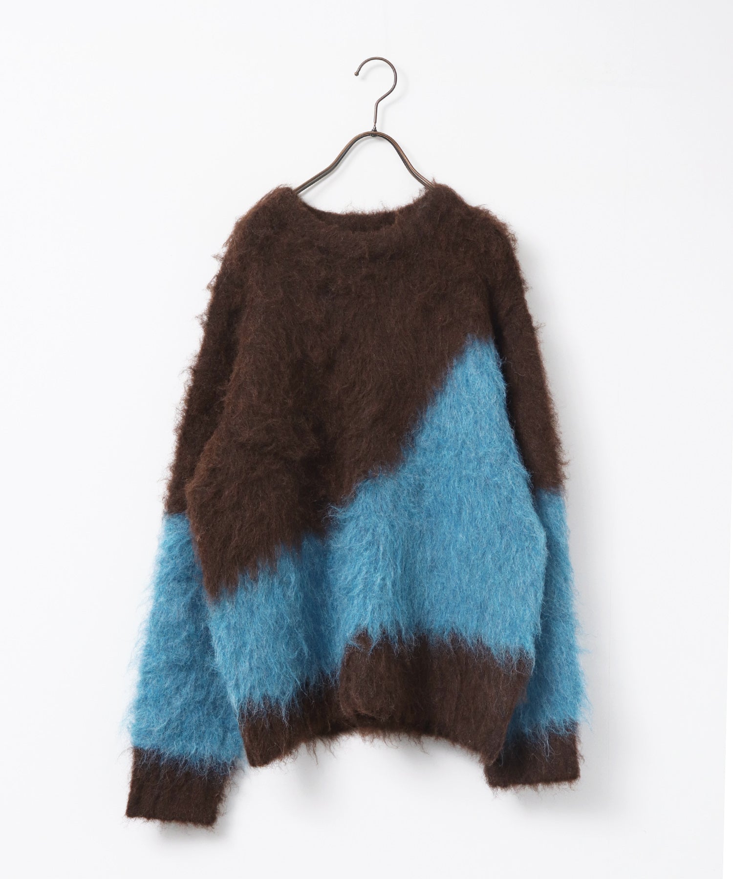 【WEB限定/別注】【新色追加】ニュアンス柄ブロッキングニット