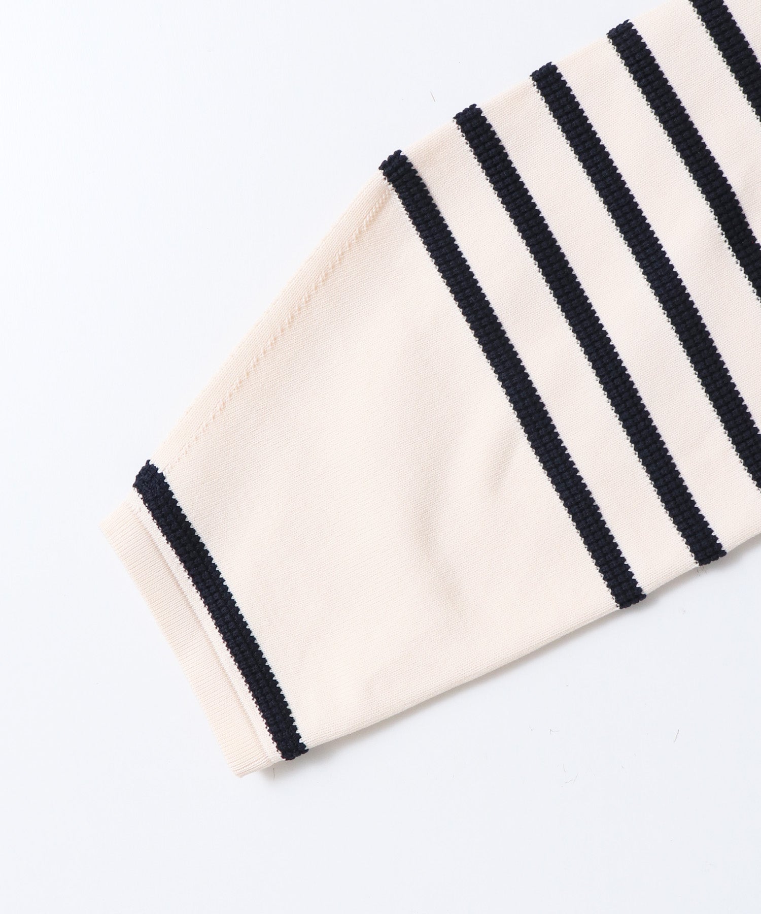 スポンディッシュ 柄編みボーダーニット