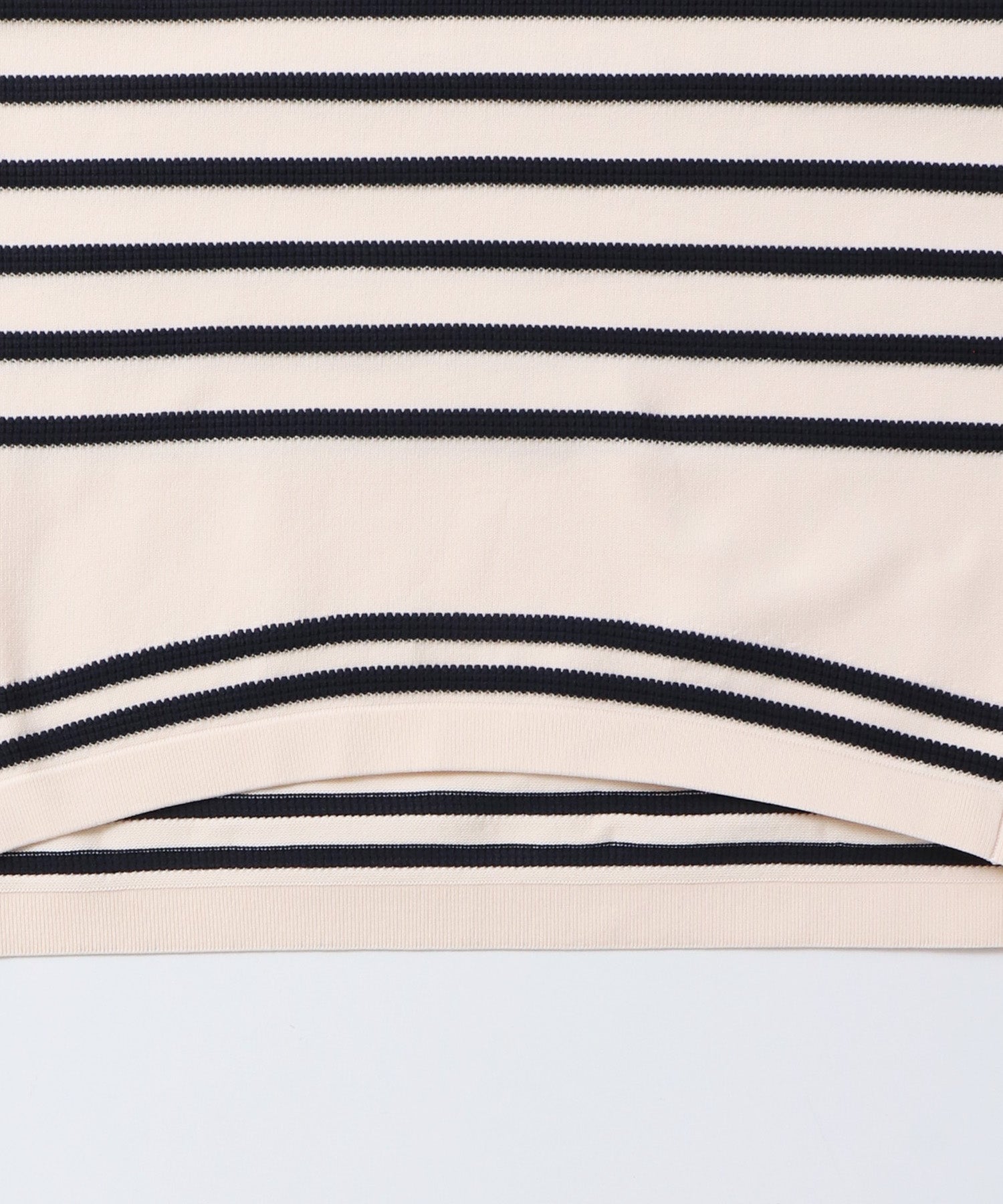 スポンディッシュ 柄編みボーダーニット