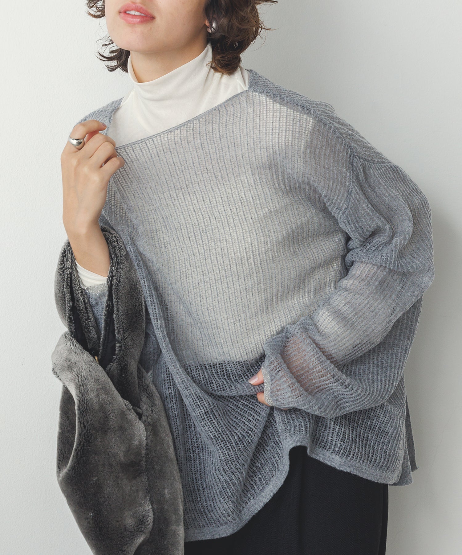 シアー モヘアニット