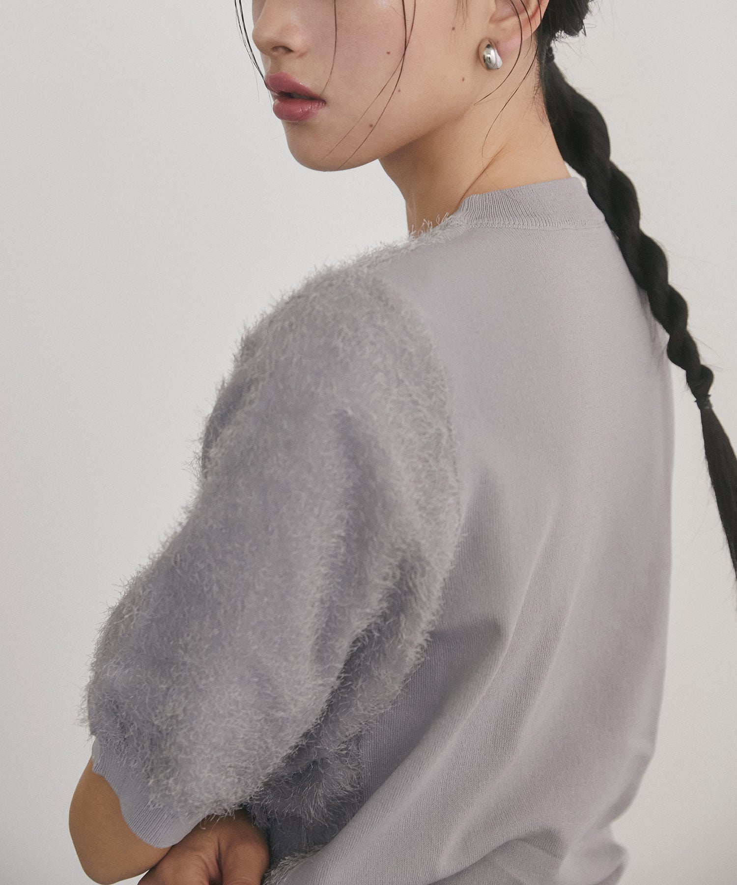 シアージャガード ハーフスリーブニット