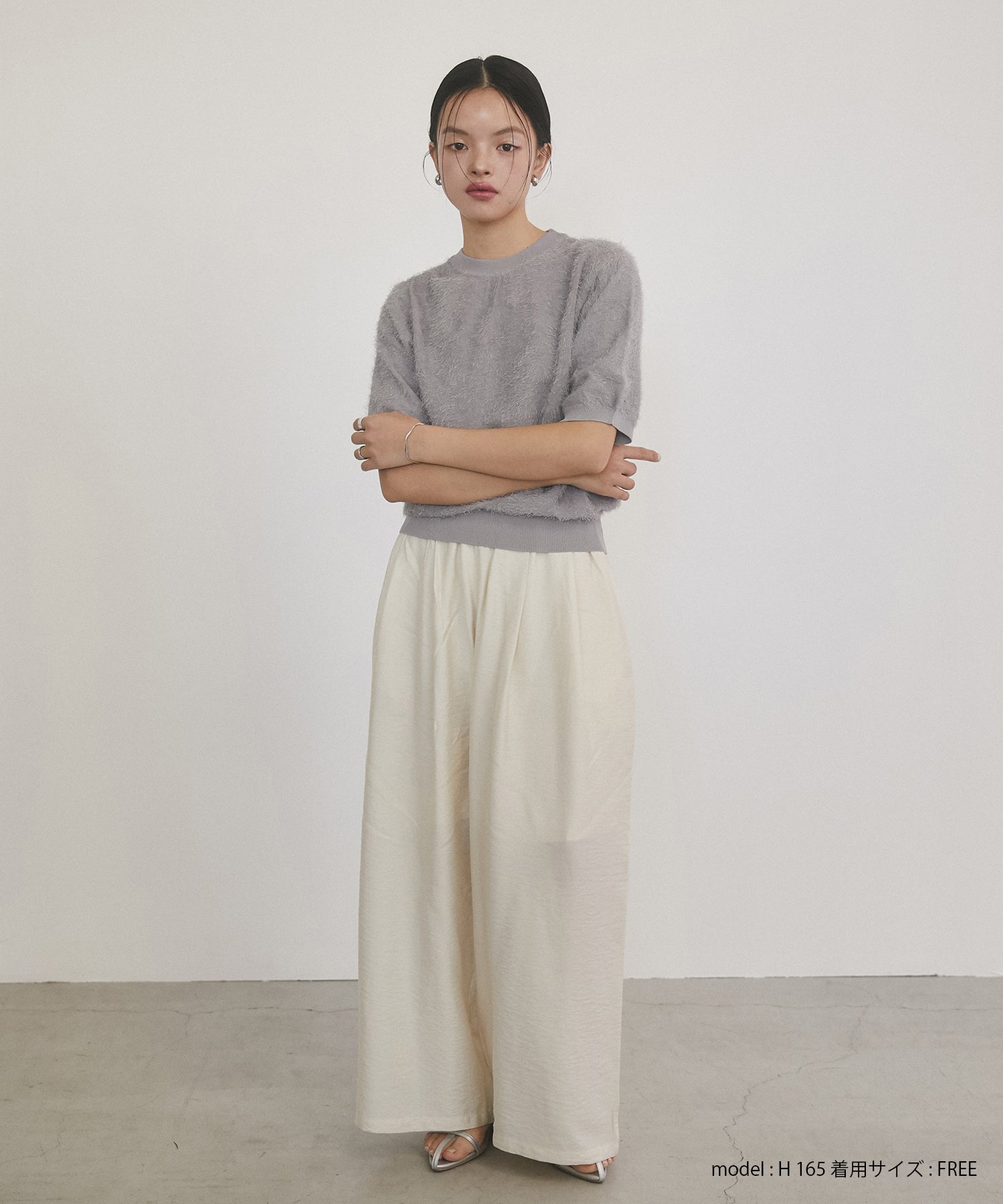 シアージャガード ハーフスリーブニット