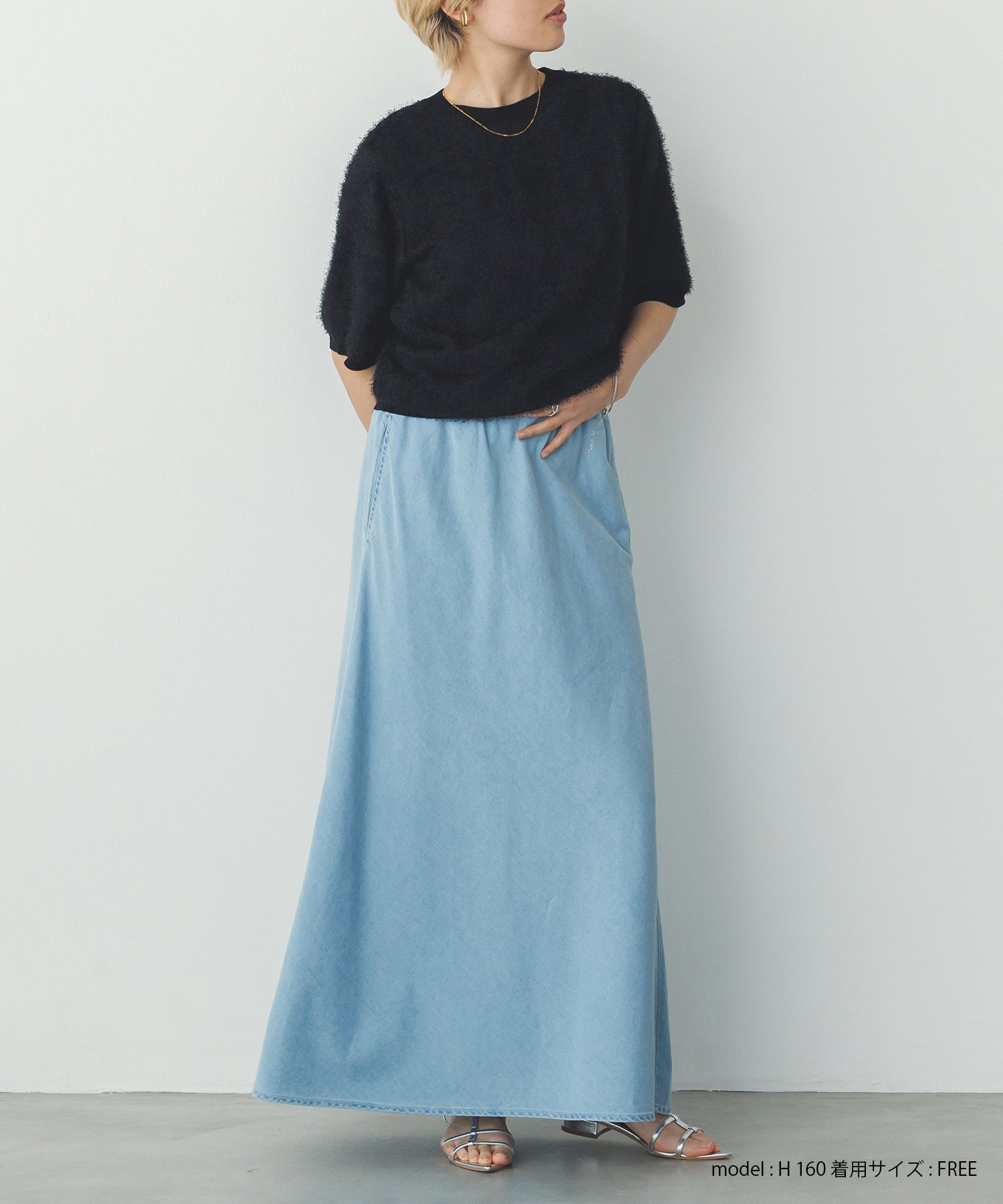 シアージャガード ハーフスリーブニット