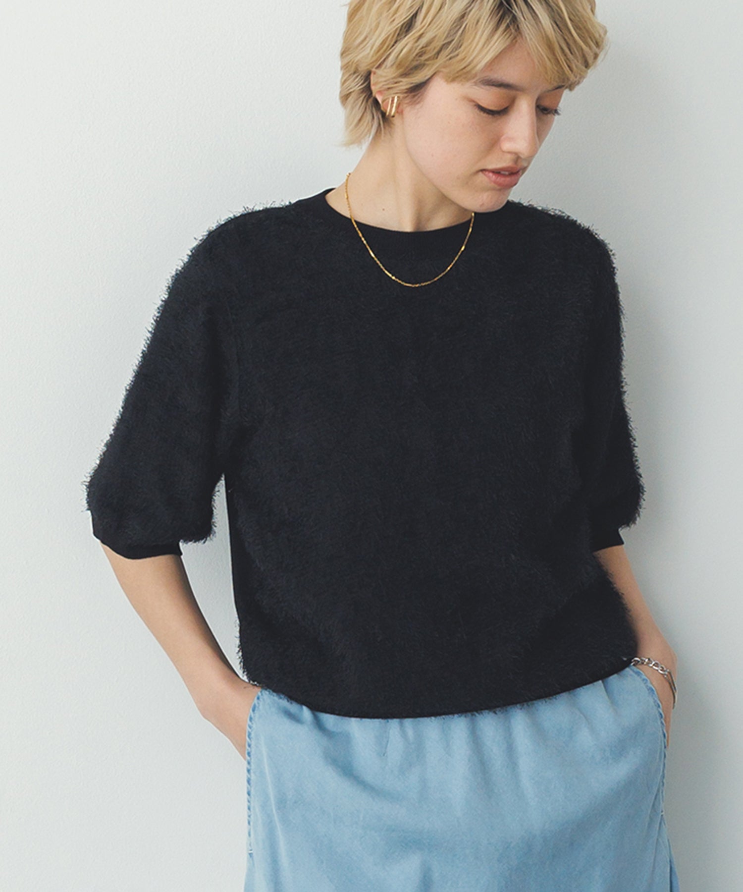JACQUARD SHEER KNIT