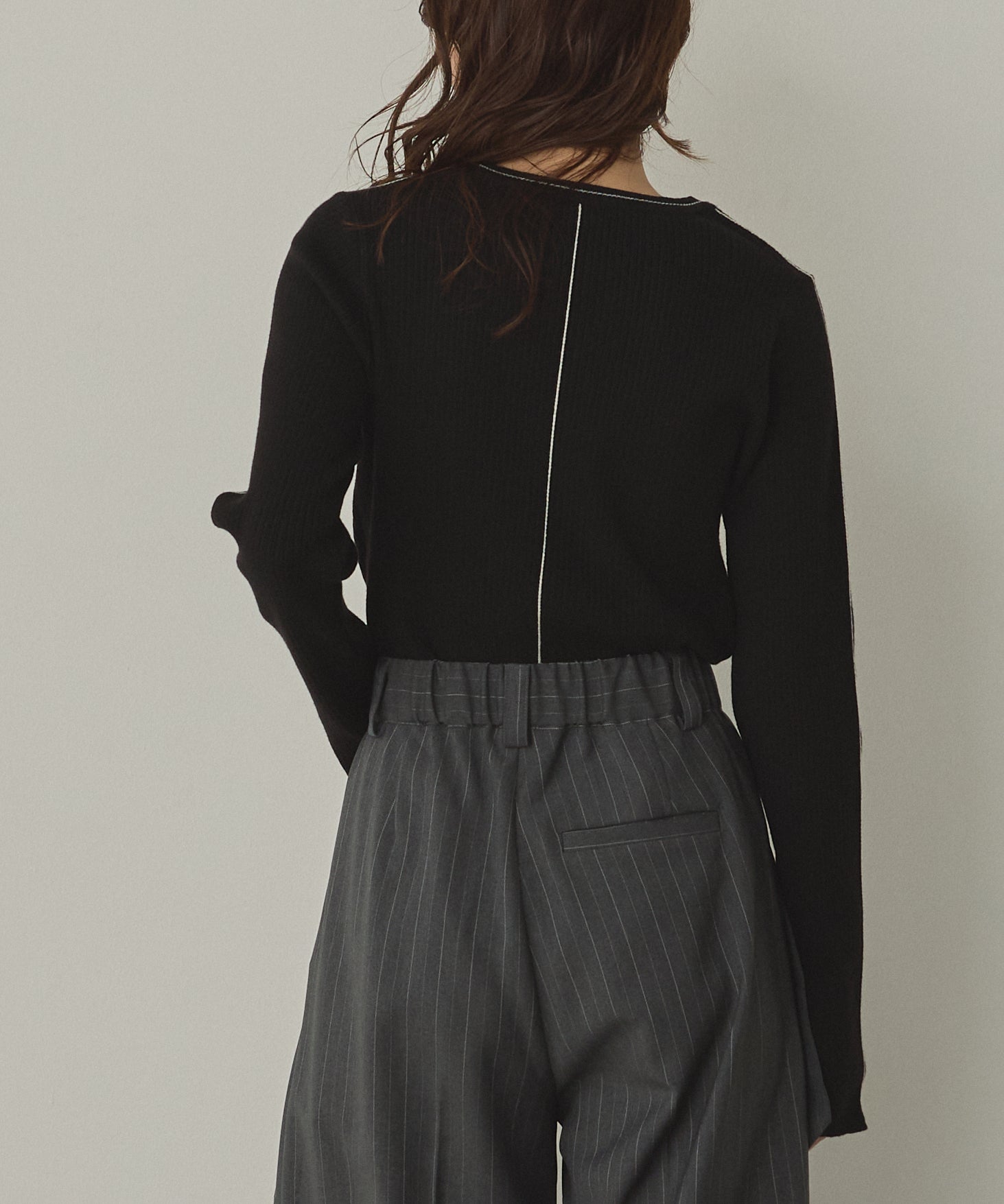 【静電気防止】やわもちヤーン ランダムリブニット